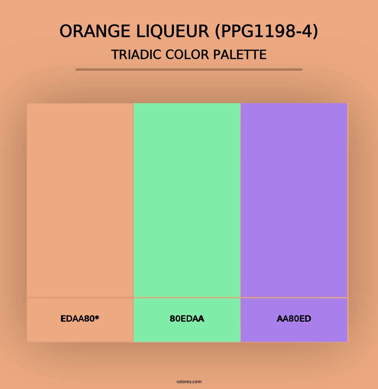 Orange Liqueur (PPG1198-4) - Triadic Color Palette