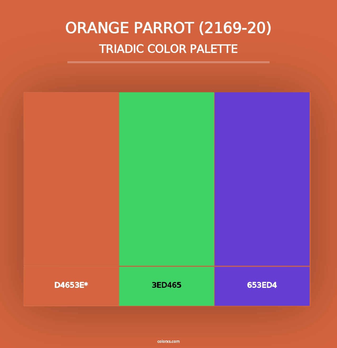 Orange Parrot (2169-20) - Triadic Color Palette