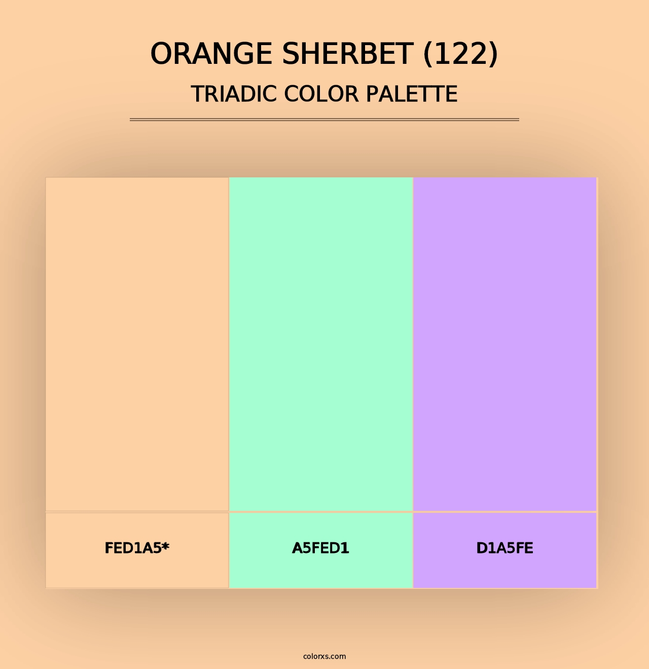 Orange Sherbet (122) - Triadic Color Palette