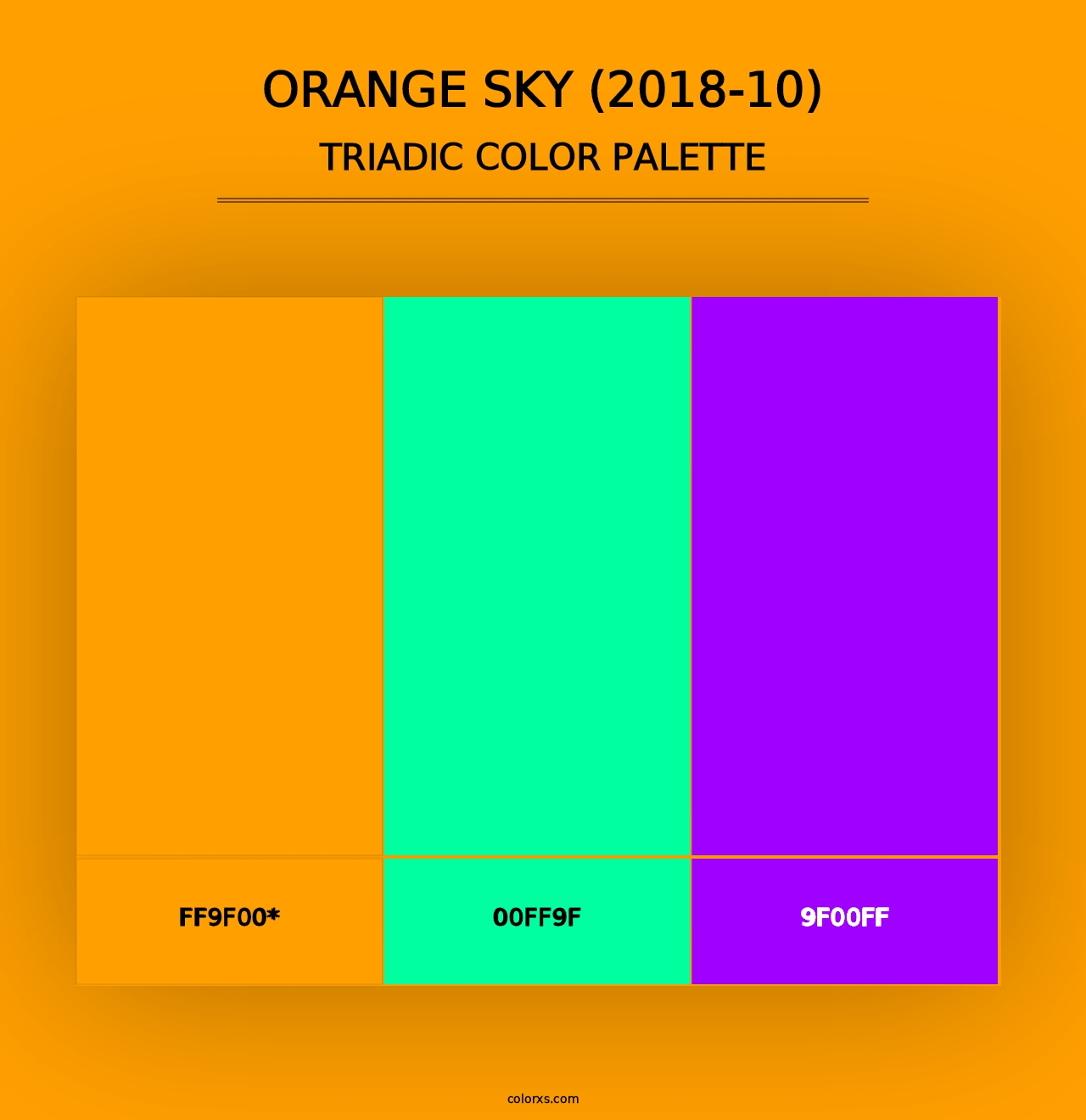 Orange Sky (2018-10) - Triadic Color Palette