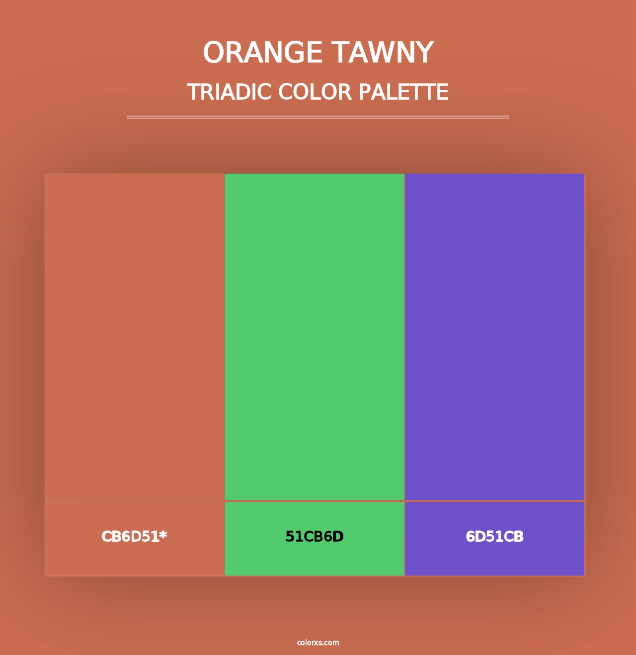 Orange Tawny - Triadic Color Palette