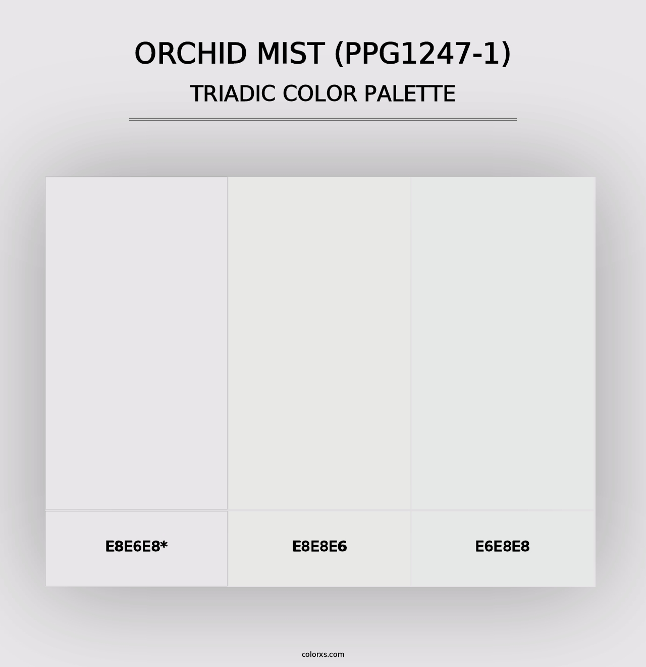 Orchid Mist (PPG1247-1) - Triadic Color Palette