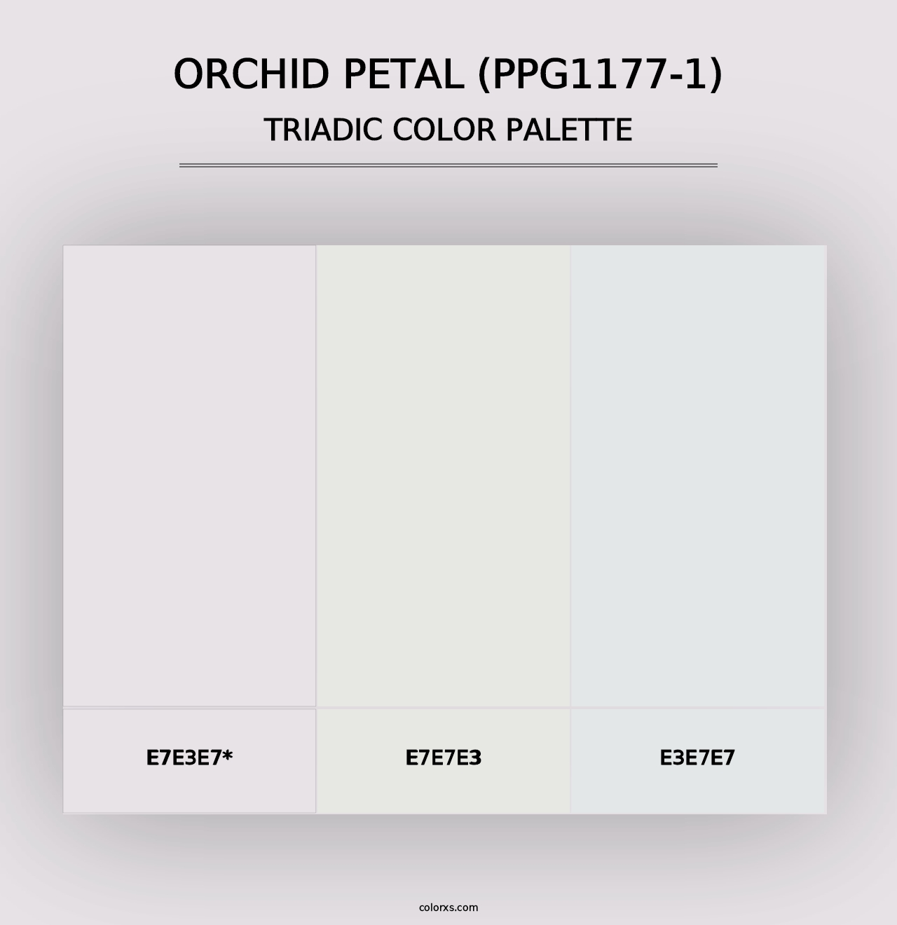 Orchid Petal (PPG1177-1) - Triadic Color Palette