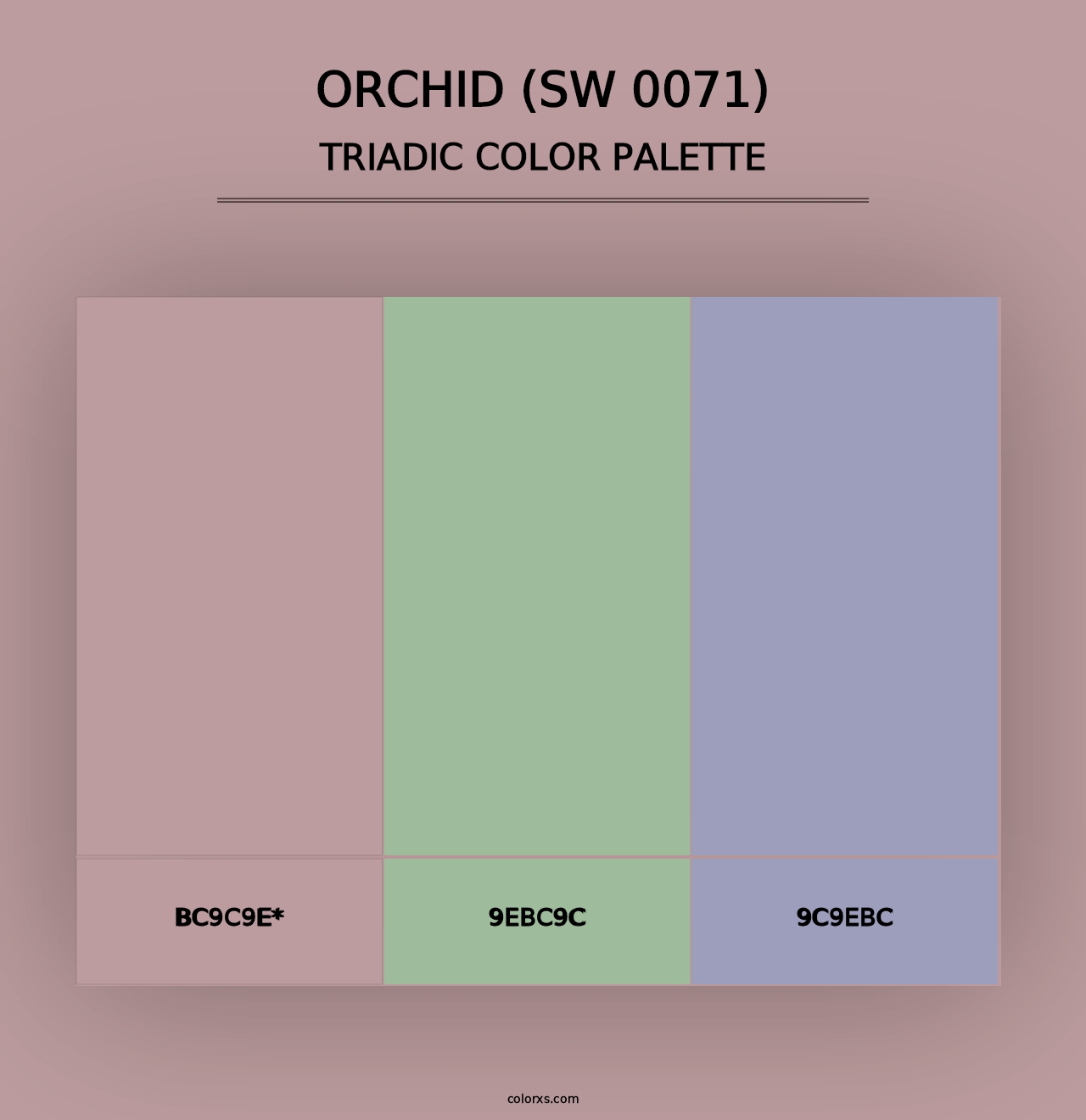 Orchid (SW 0071) - Triadic Color Palette