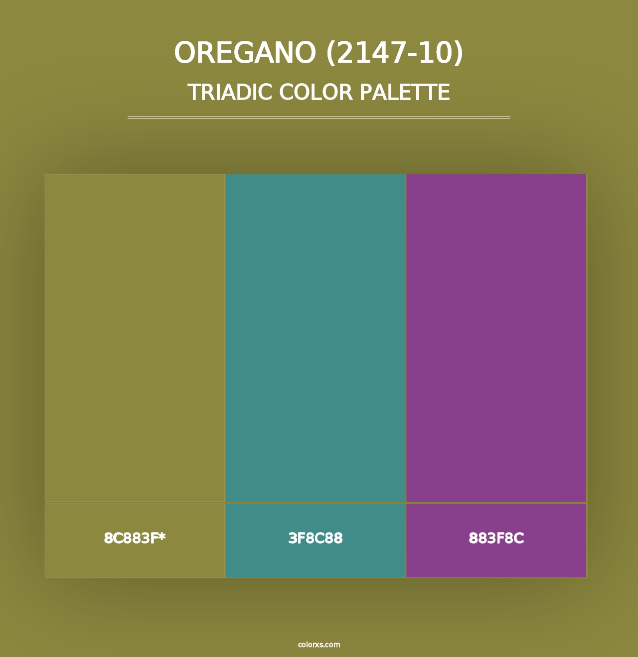 Oregano (2147-10) - Triadic Color Palette