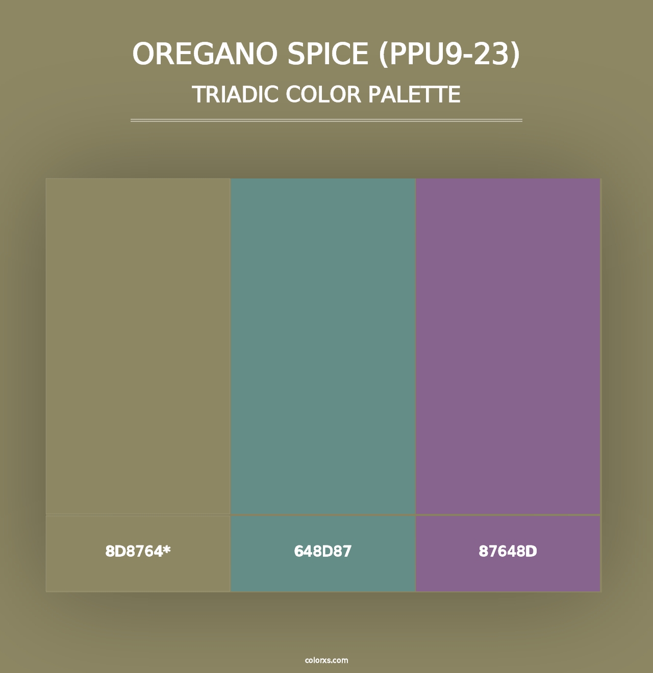 Oregano Spice (PPU9-23) - Triadic Color Palette