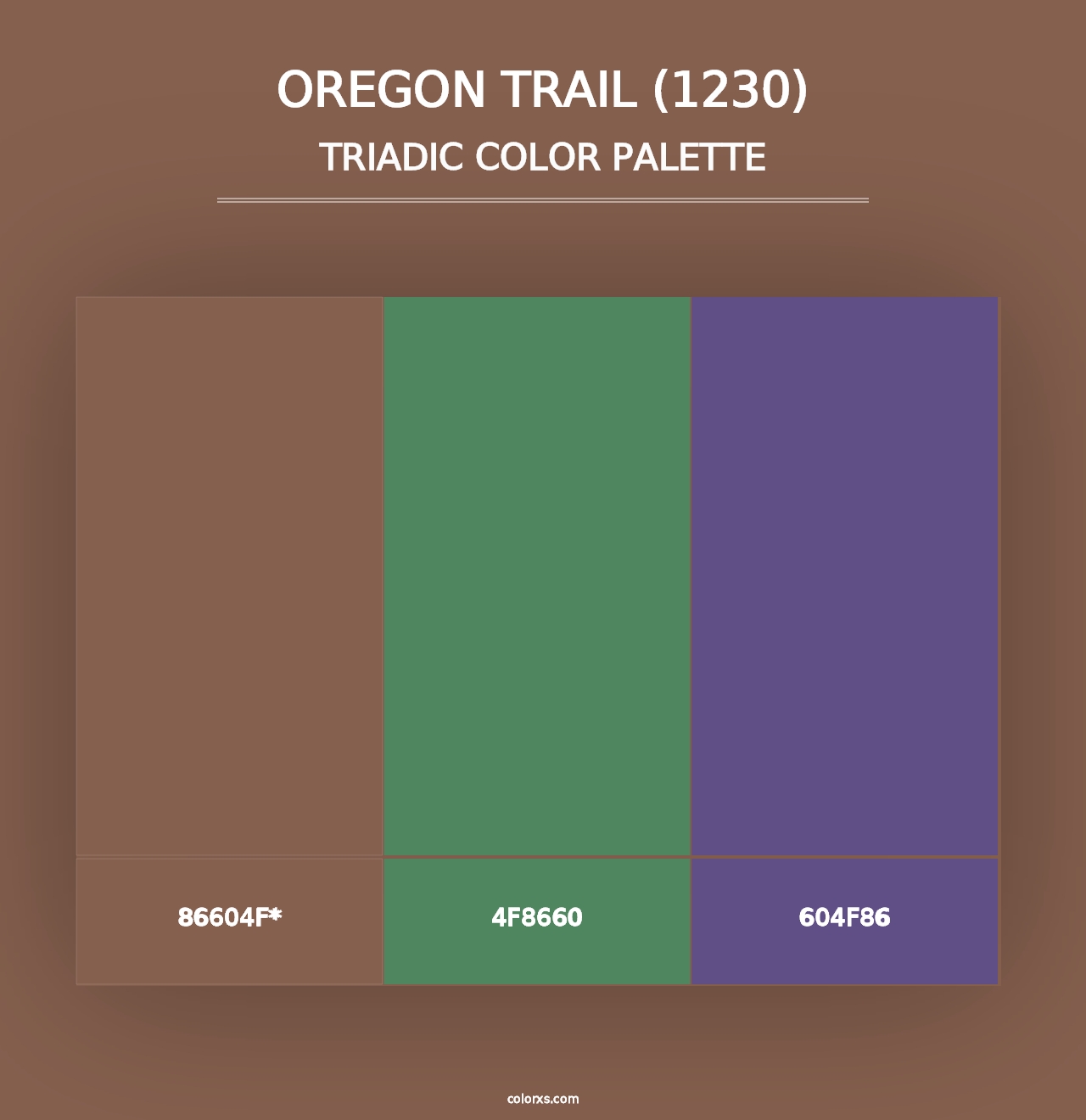 Oregon Trail (1230) - Triadic Color Palette