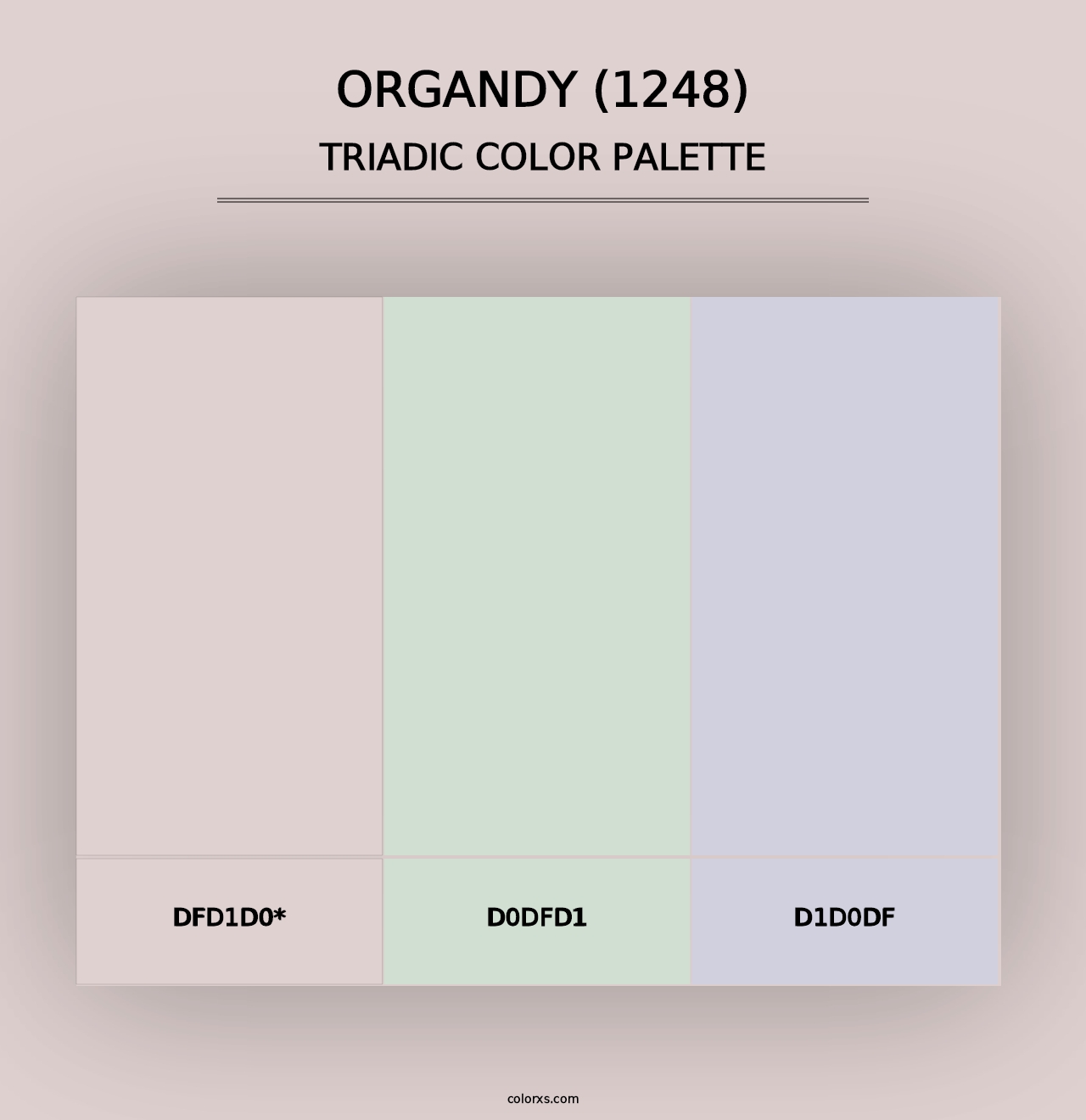 Organdy (1248) - Triadic Color Palette