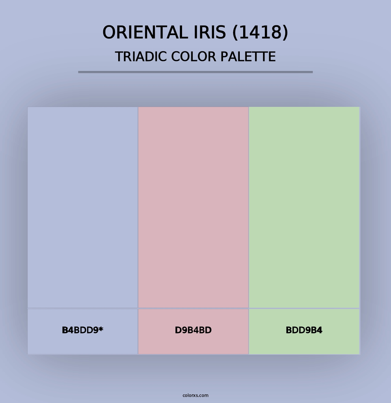 Oriental Iris (1418) - Triadic Color Palette