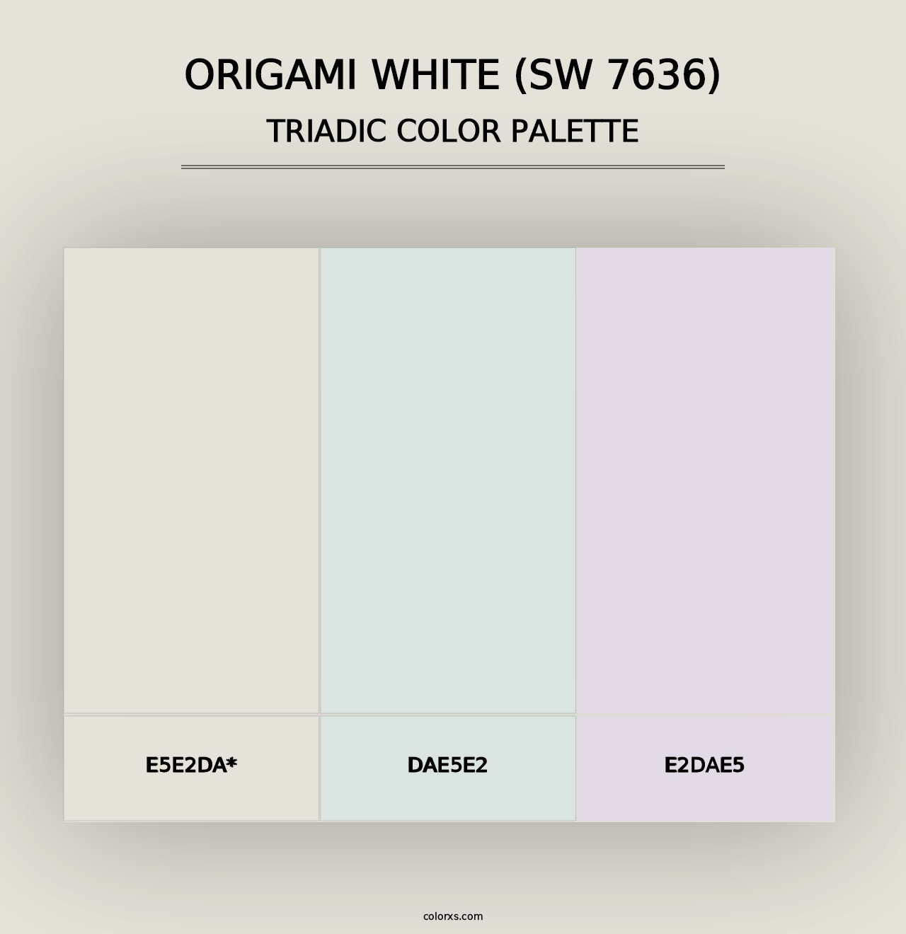 Origami White (SW 7636) - Triadic Color Palette