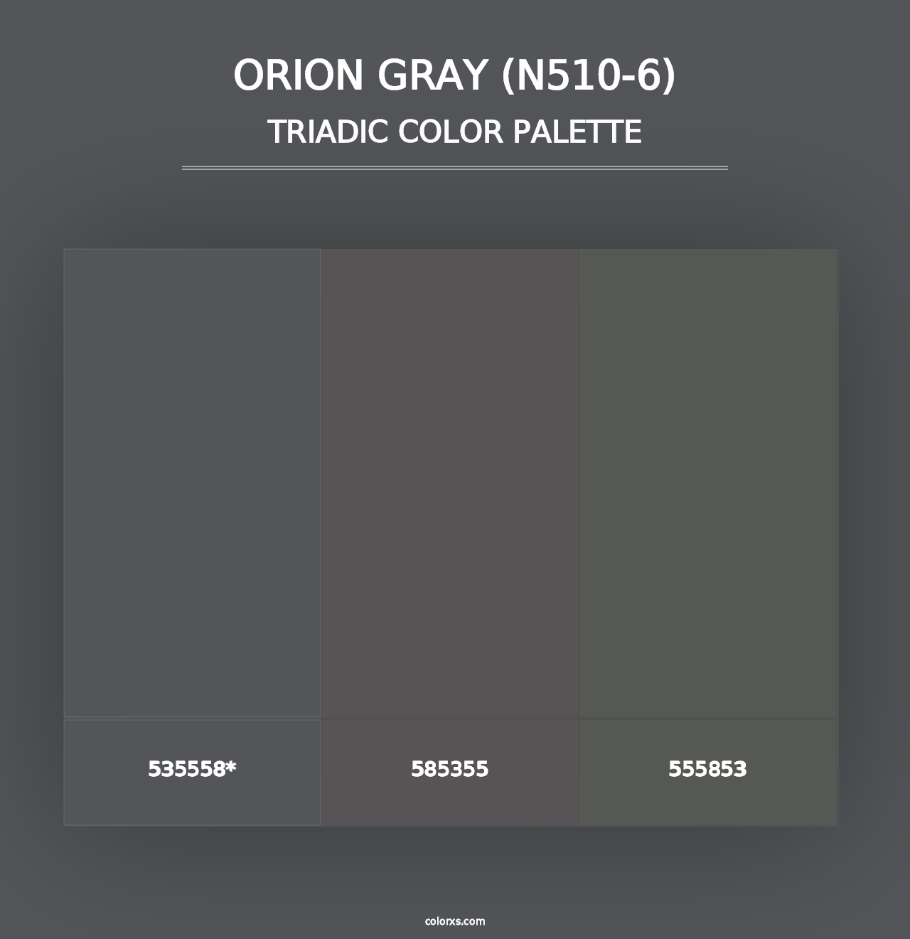 Orion Gray (N510-6) - Triadic Color Palette