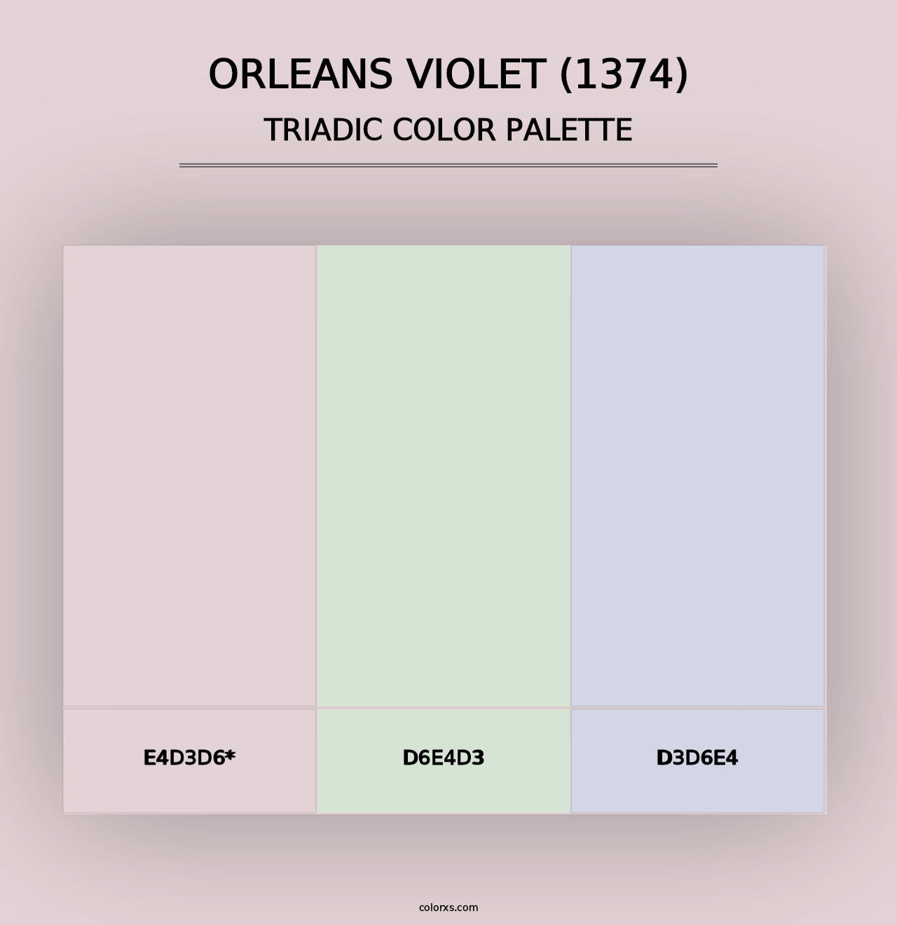 Orleans Violet (1374) - Triadic Color Palette