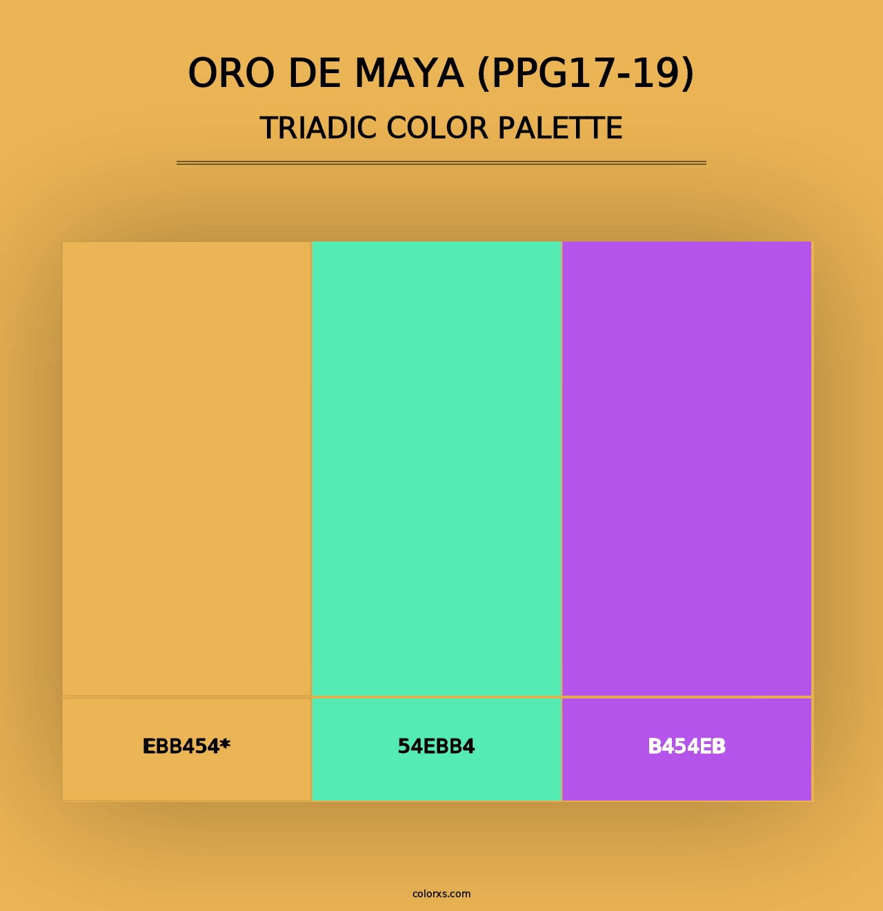 Oro De Maya (PPG17-19) - Triadic Color Palette