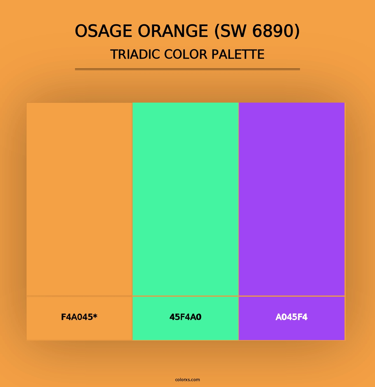 Osage Orange (SW 6890) - Triadic Color Palette