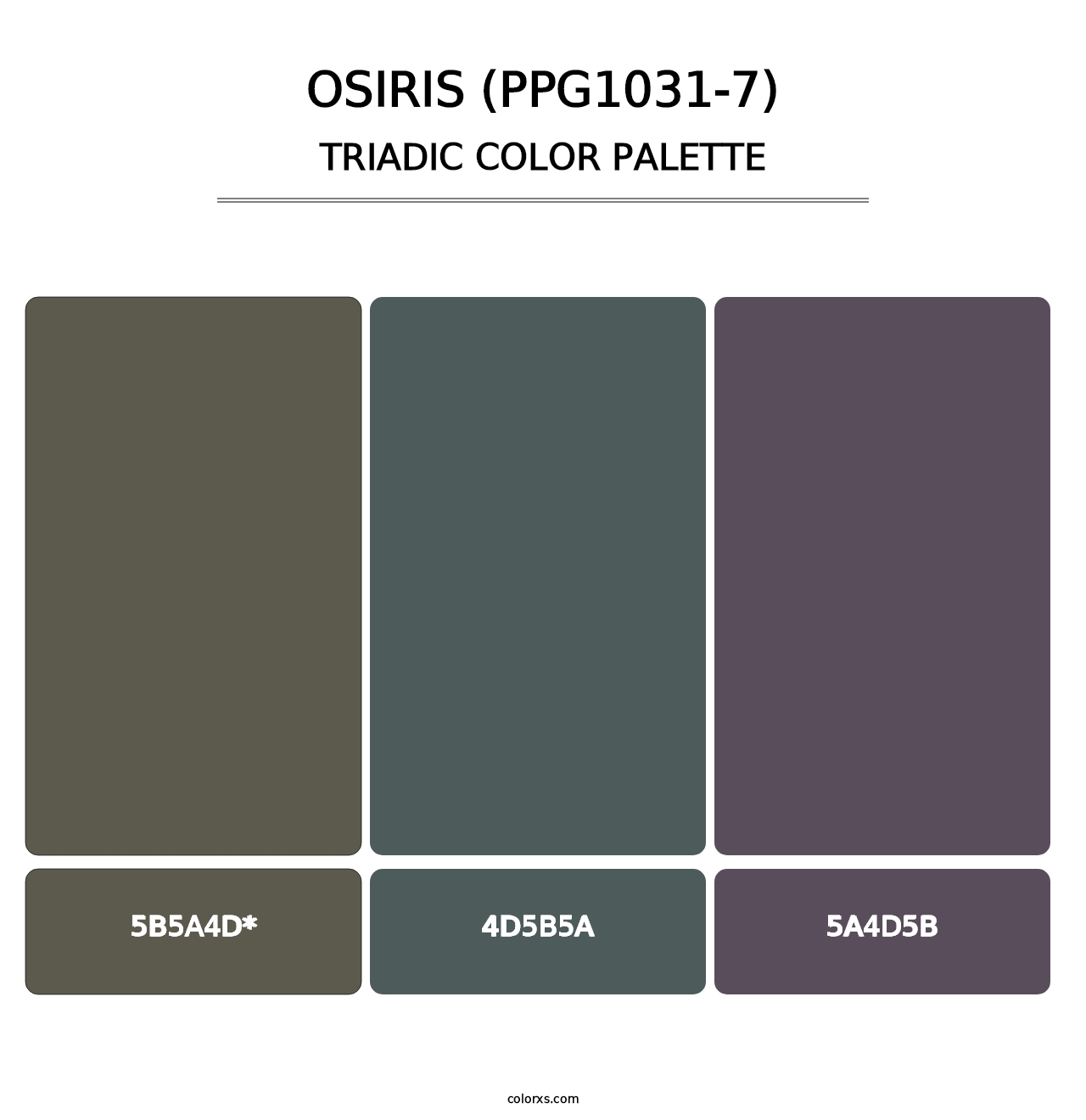 Osiris (PPG1031-7) - Triadic Color Palette