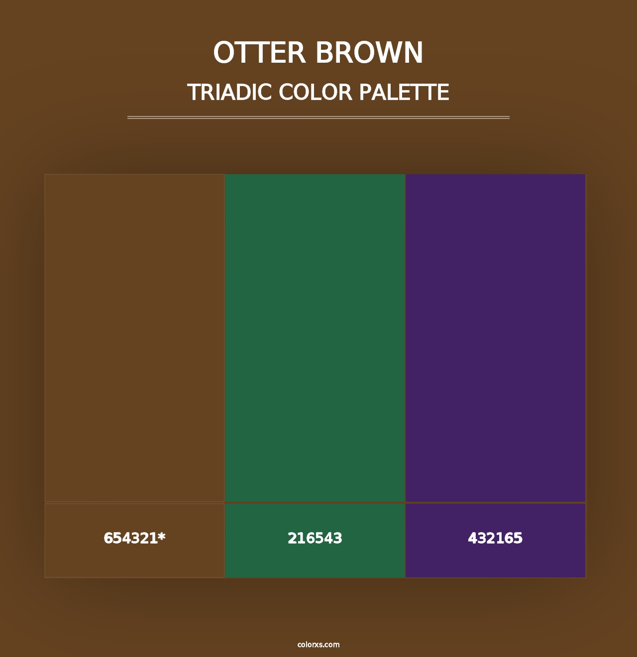 Otter Brown - Triadic Color Palette