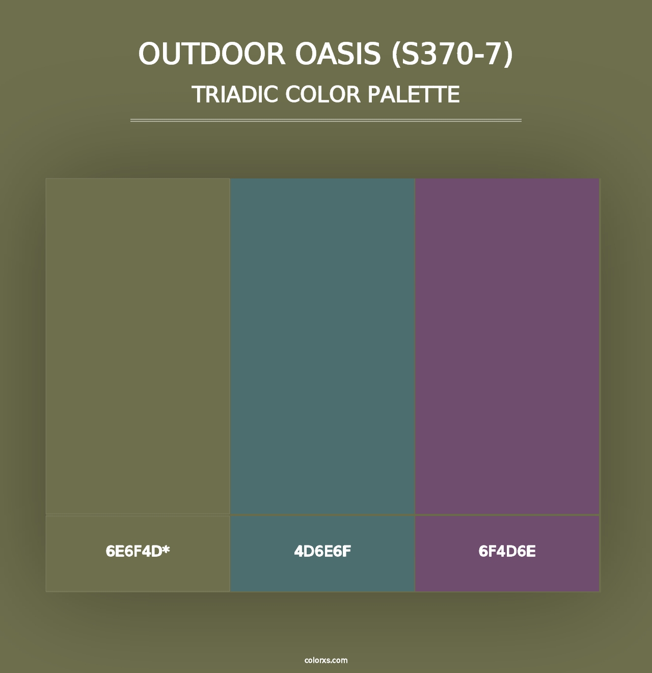 Outdoor Oasis (S370-7) - Triadic Color Palette