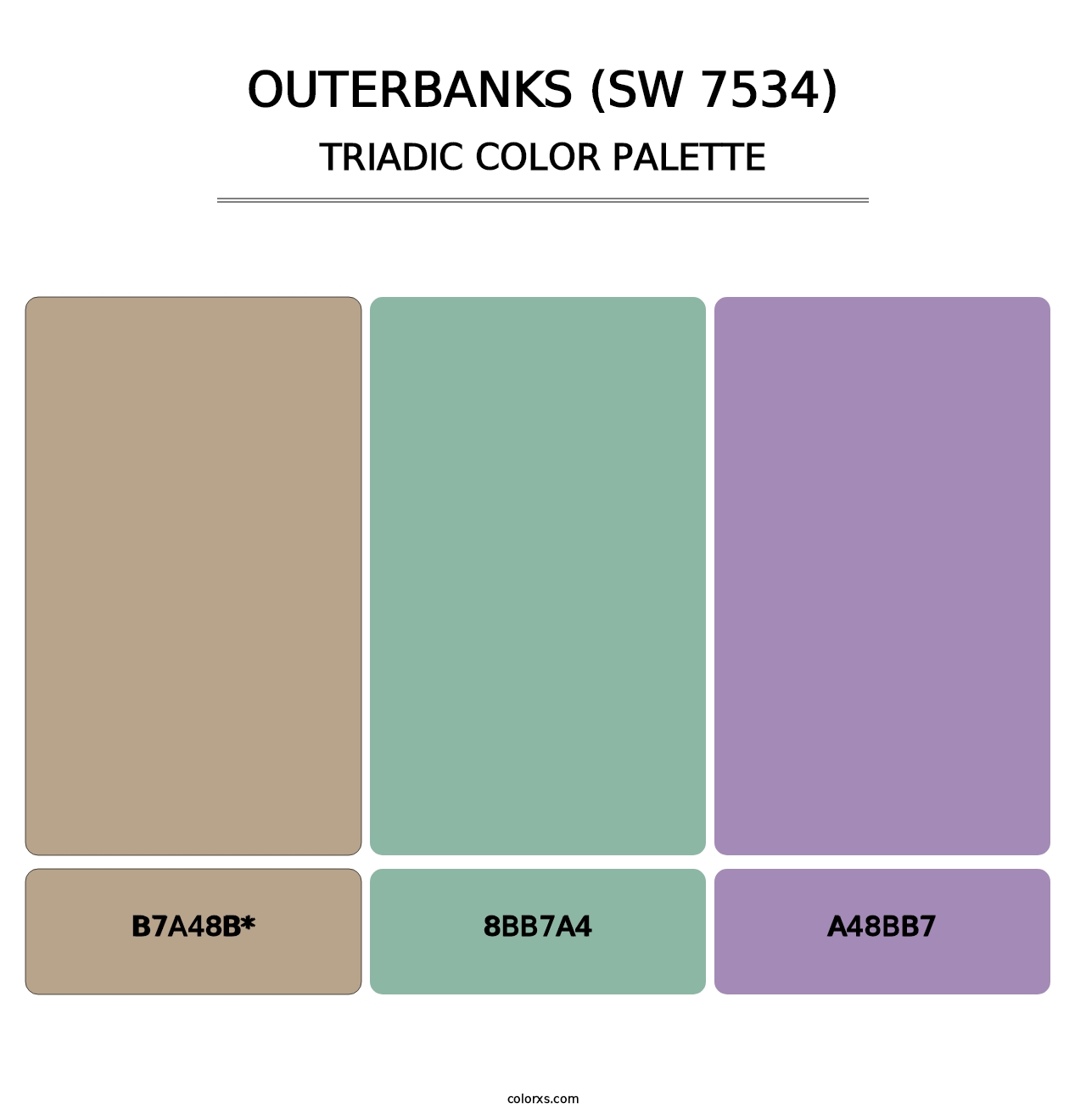 Outerbanks (SW 7534) - Triadic Color Palette