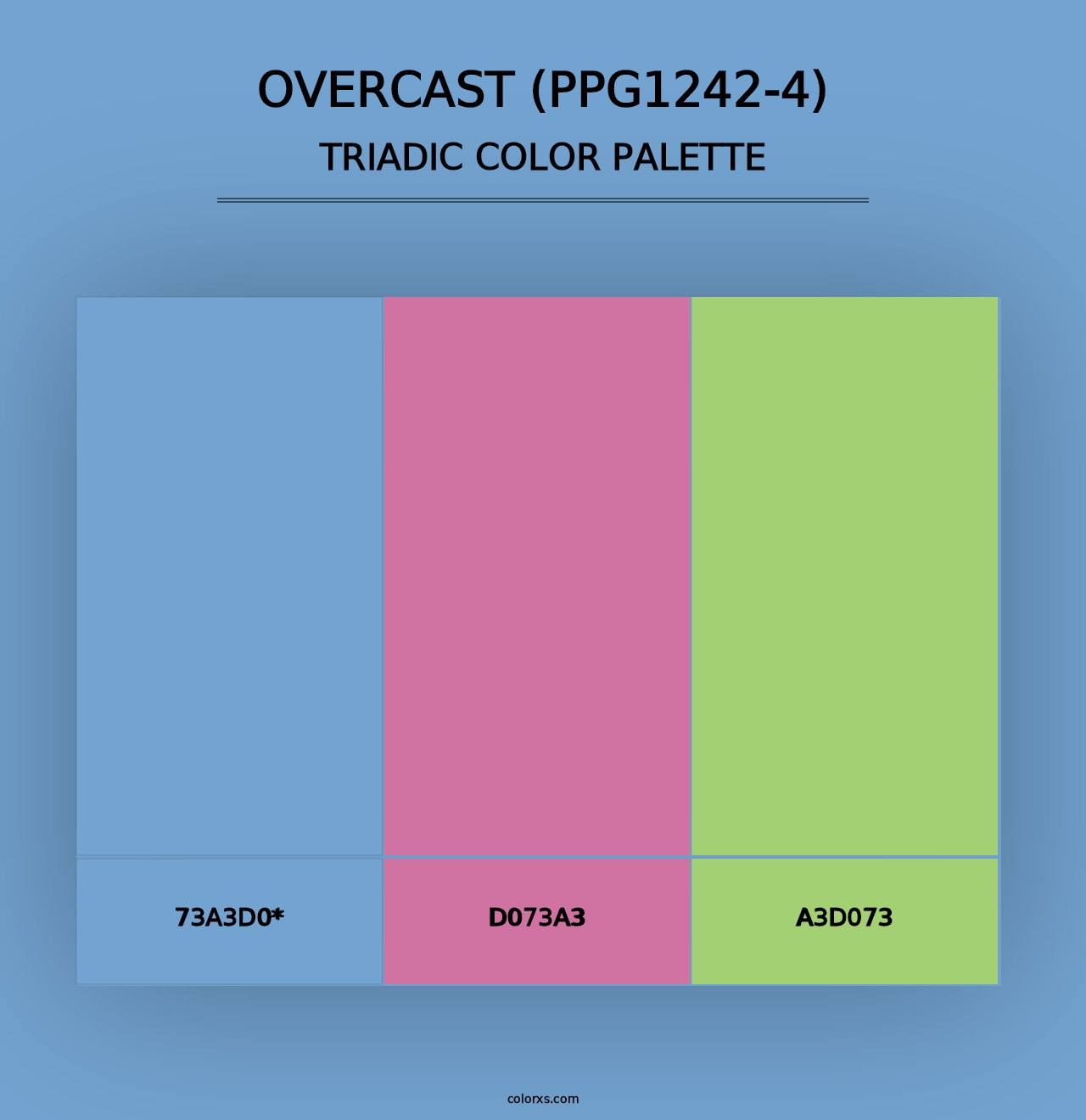 Overcast (PPG1242-4) - Triadic Color Palette