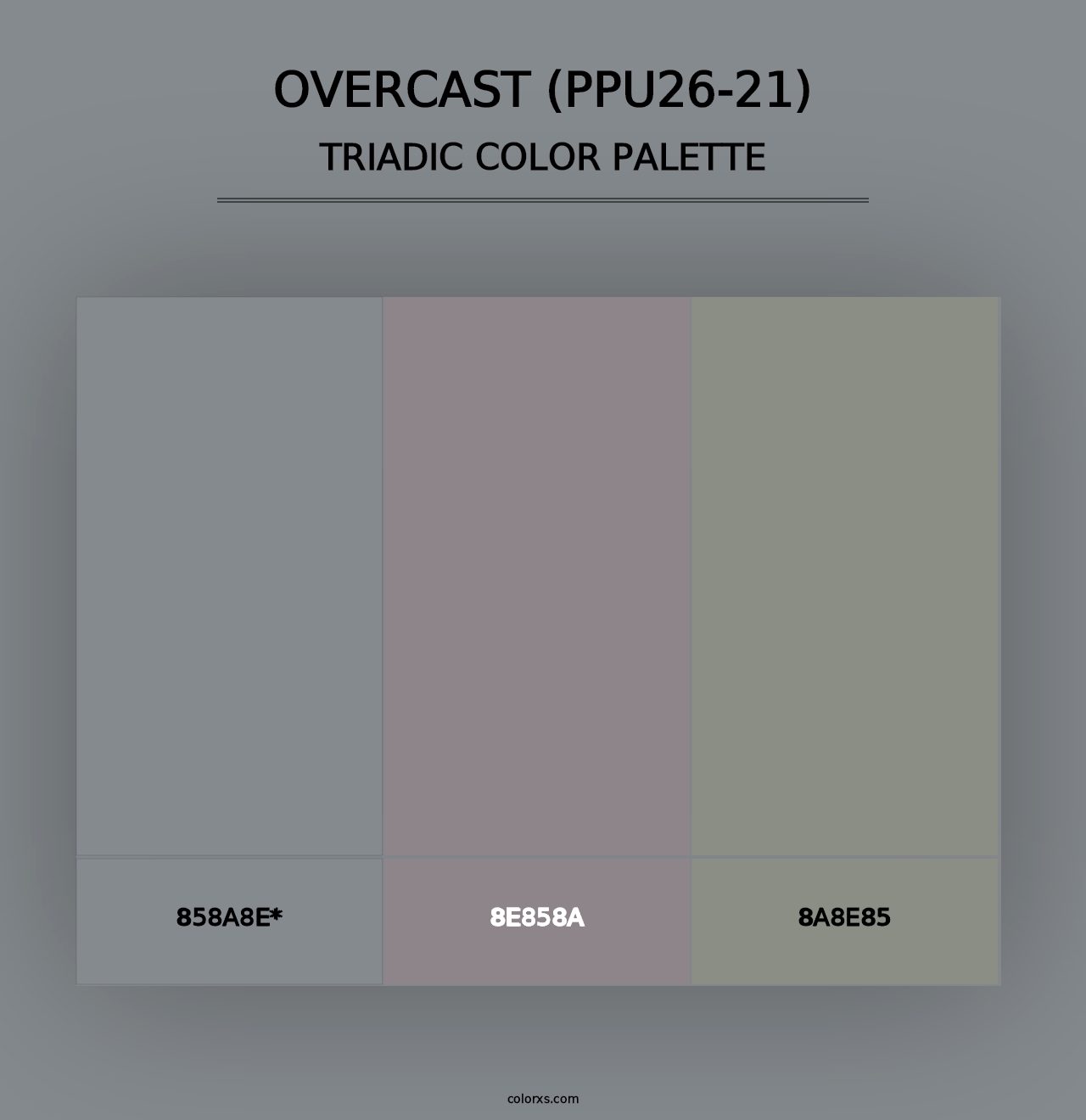 Overcast (PPU26-21) - Triadic Color Palette