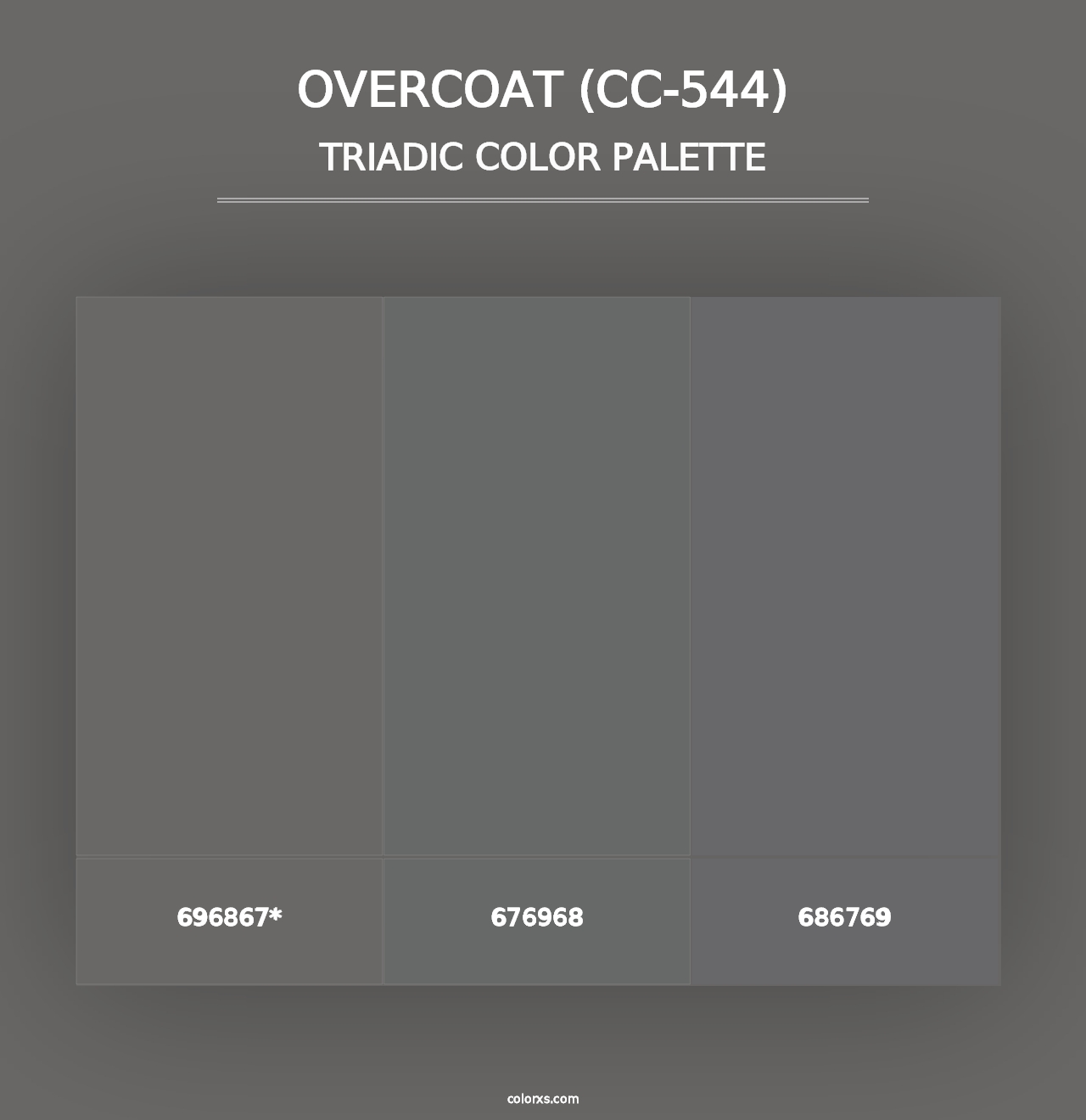 Overcoat (CC-544) - Triadic Color Palette