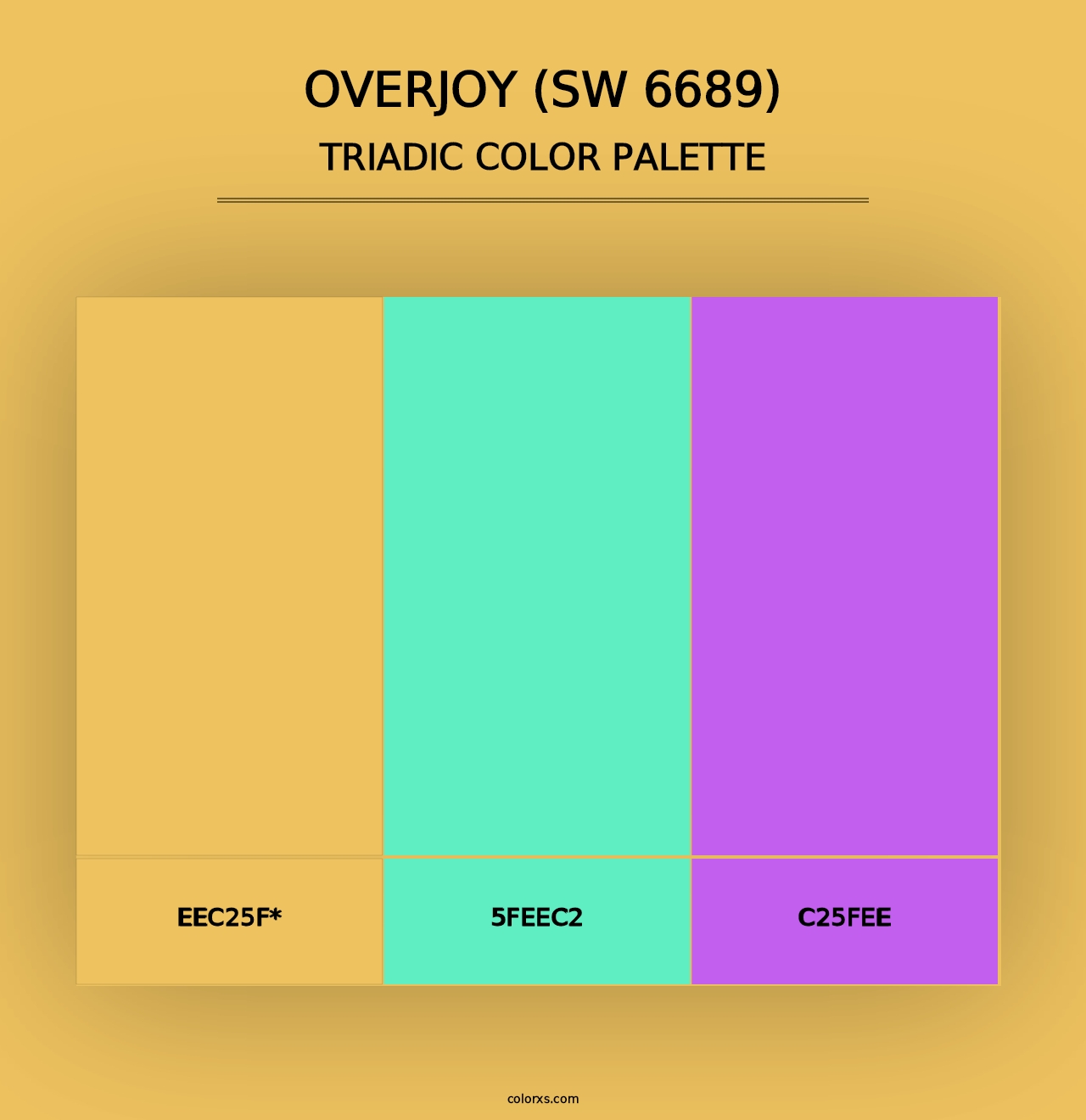 Overjoy (SW 6689) - Triadic Color Palette