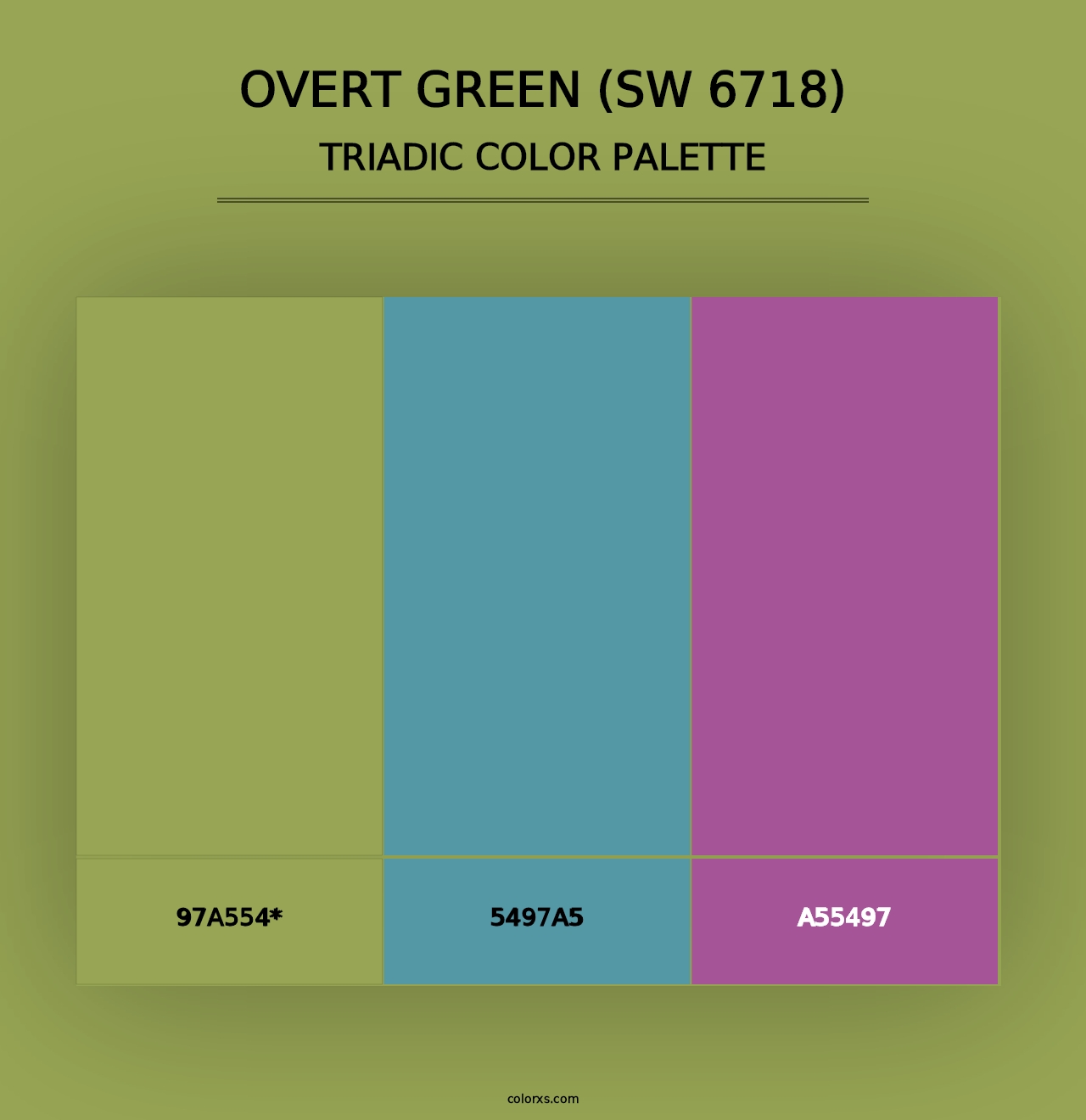 Overt Green (SW 6718) - Triadic Color Palette