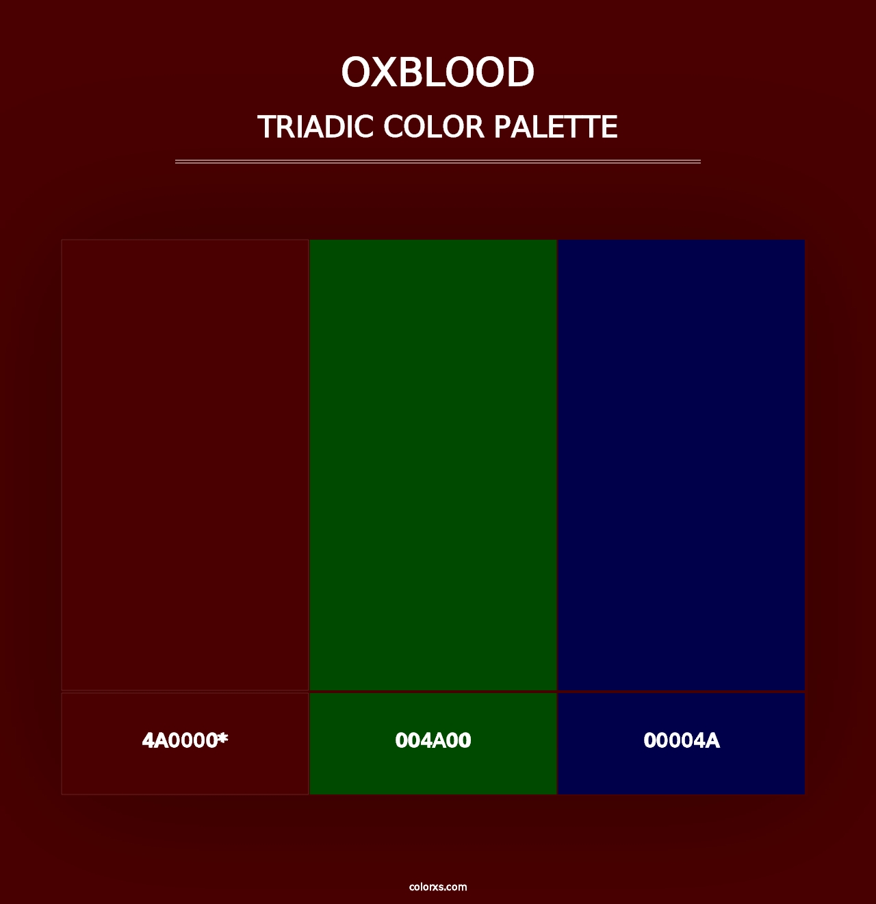 Oxblood - Triadic Color Palette