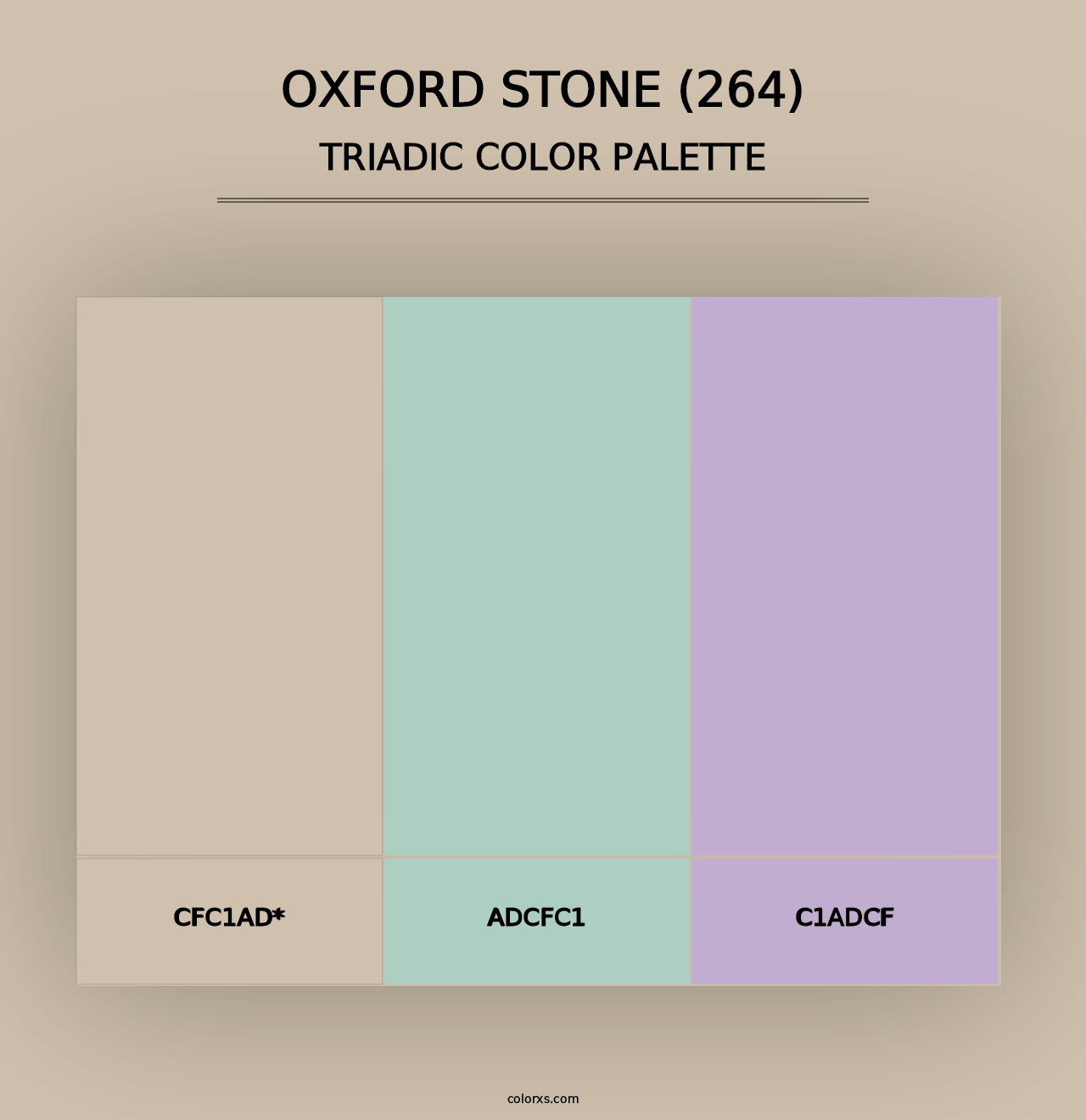 Oxford Stone (264) - Triadic Color Palette