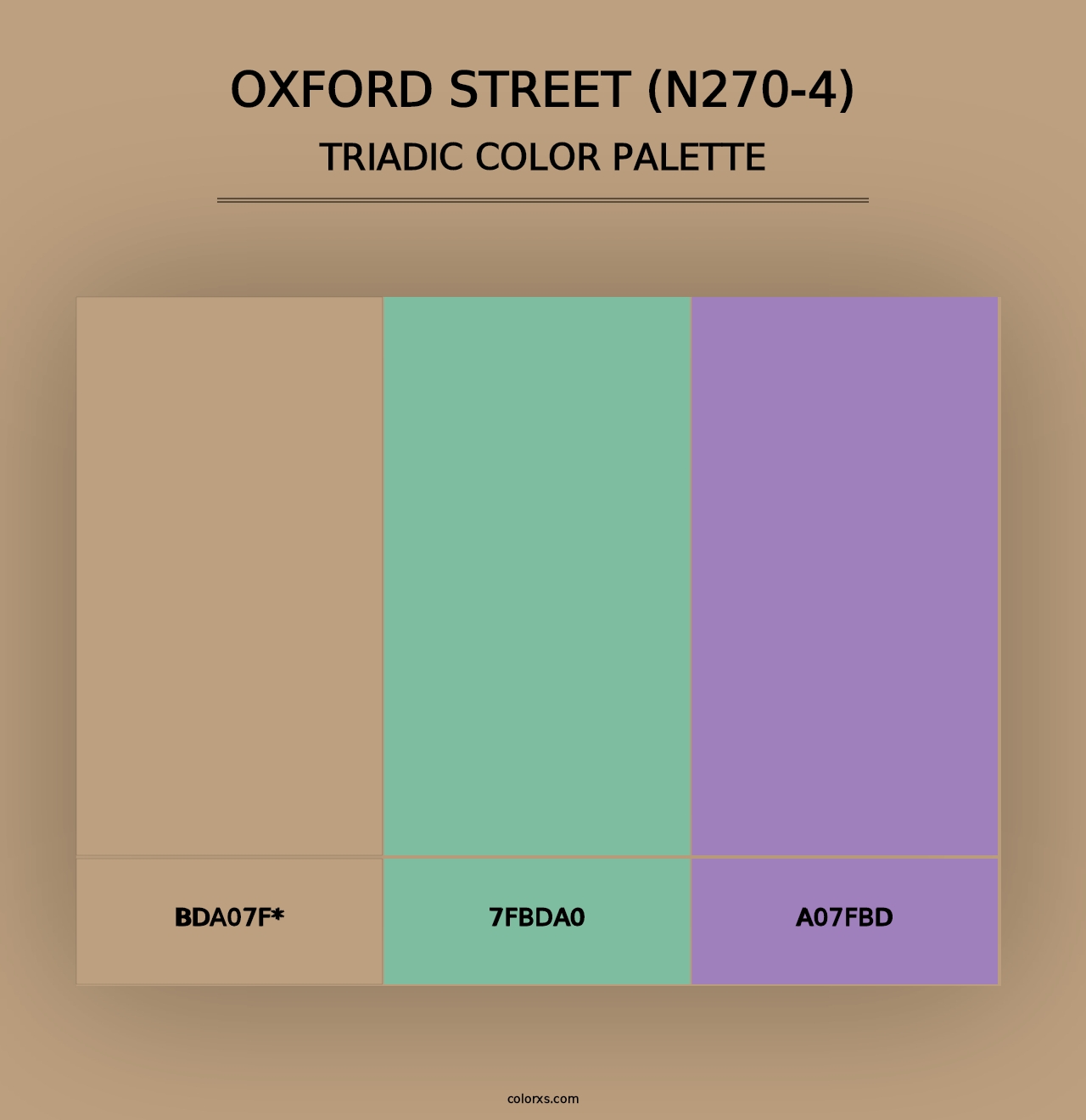 Oxford Street (N270-4) - Triadic Color Palette