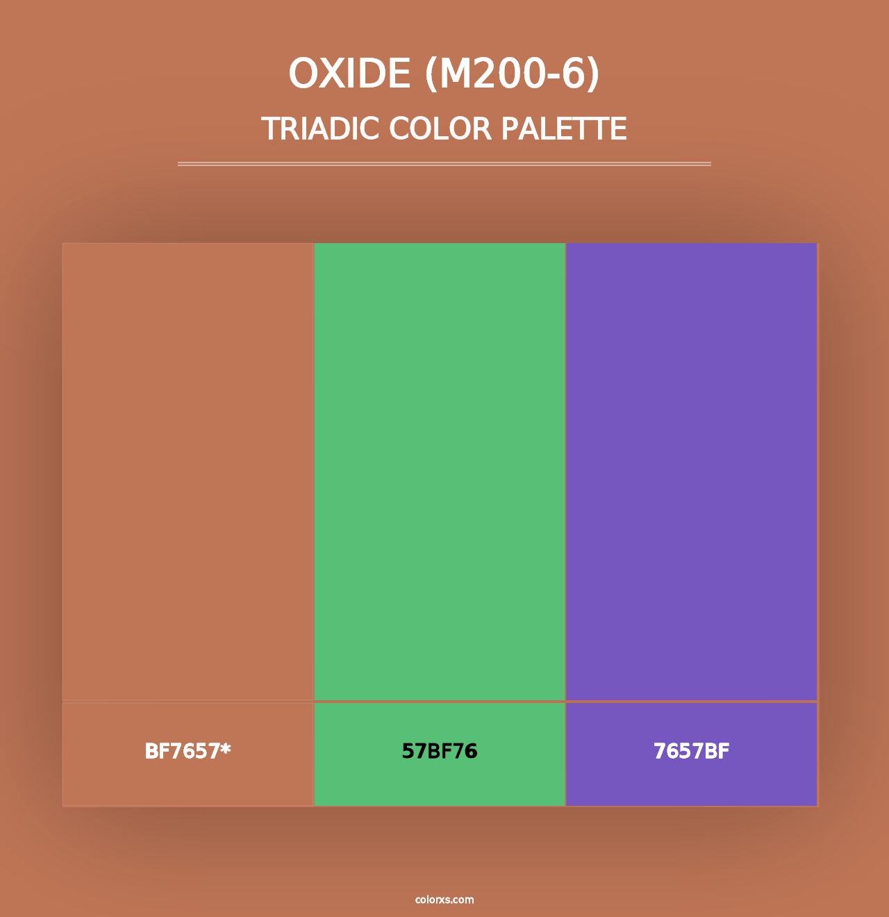 Oxide (M200-6) - Triadic Color Palette