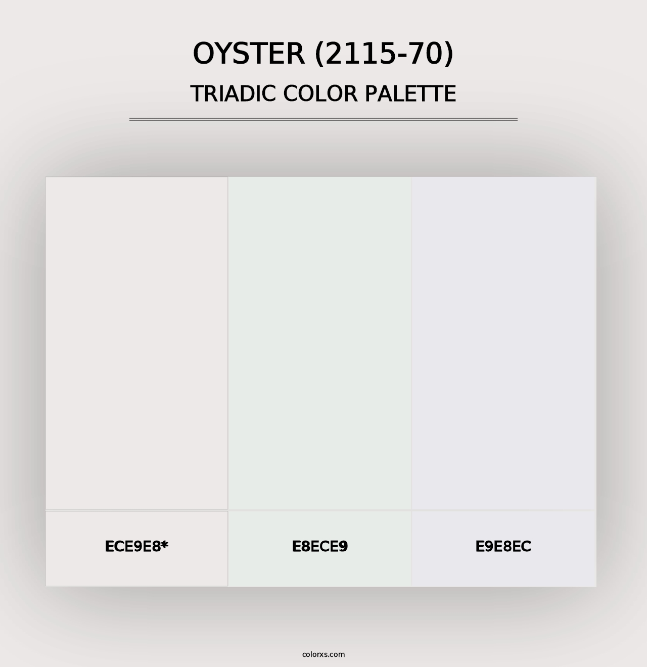 Oyster (2115-70) - Triadic Color Palette