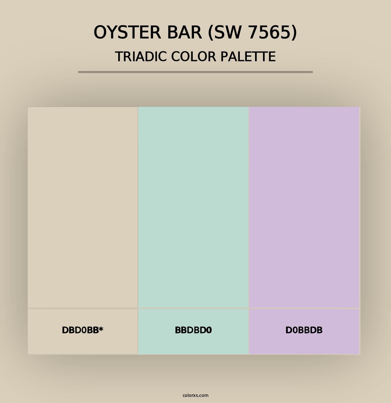 Oyster Bar (SW 7565) - Triadic Color Palette