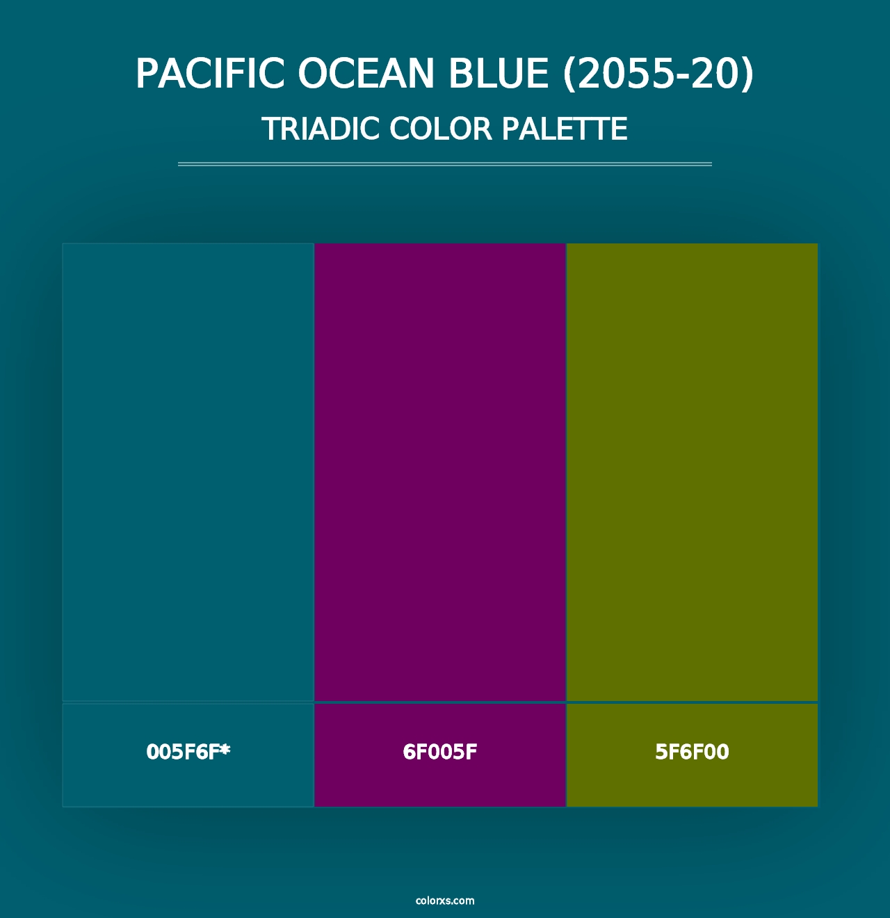 Pacific Ocean Blue (2055-20) - Triadic Color Palette