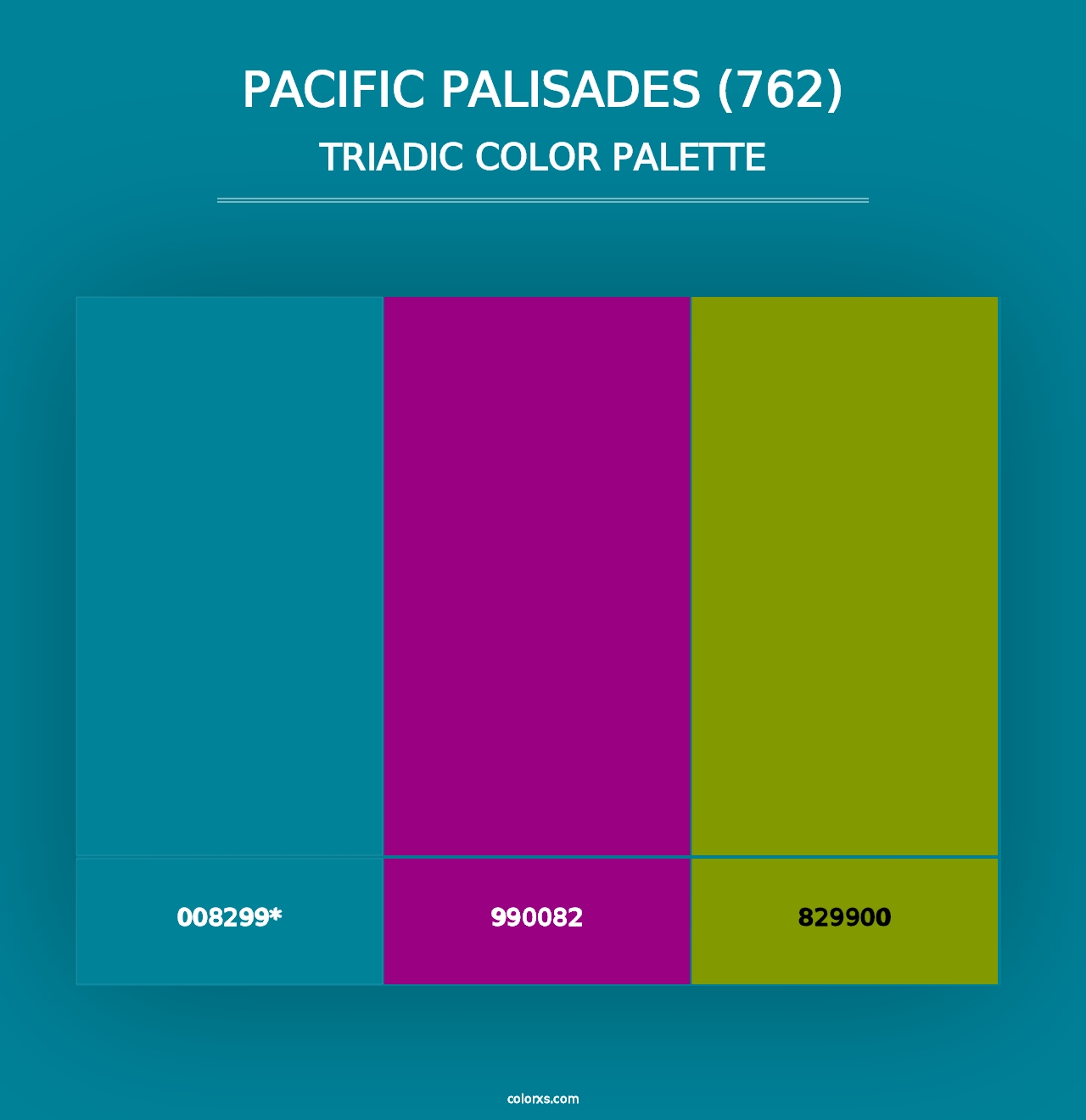 Pacific Palisades (762) - Triadic Color Palette