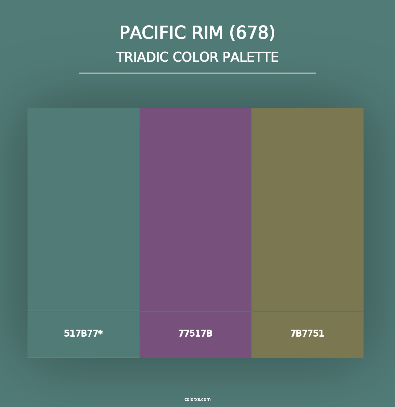 Pacific Rim (678) - Triadic Color Palette