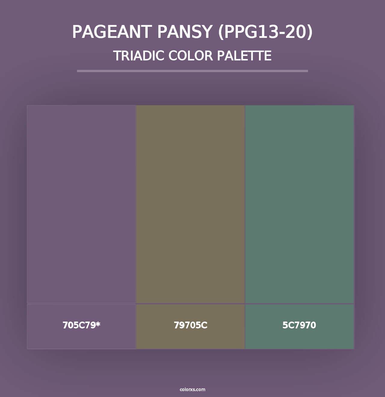 Pageant Pansy (PPG13-20) - Triadic Color Palette