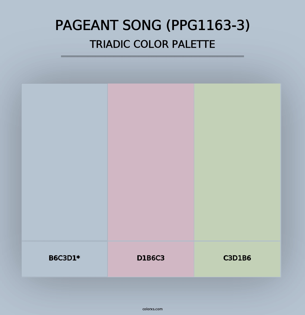 Pageant Song (PPG1163-3) - Triadic Color Palette