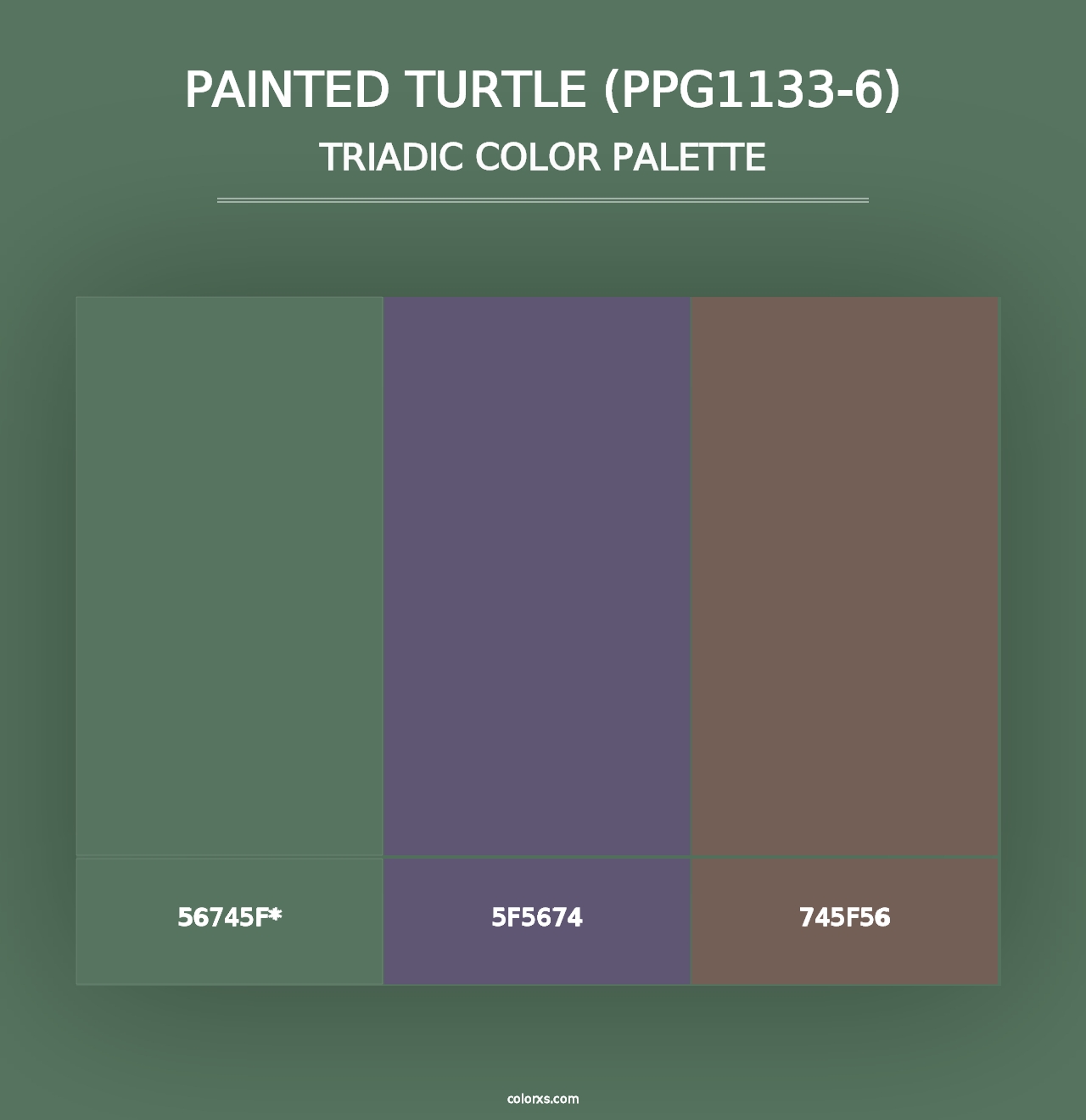 Painted Turtle (PPG1133-6) - Triadic Color Palette