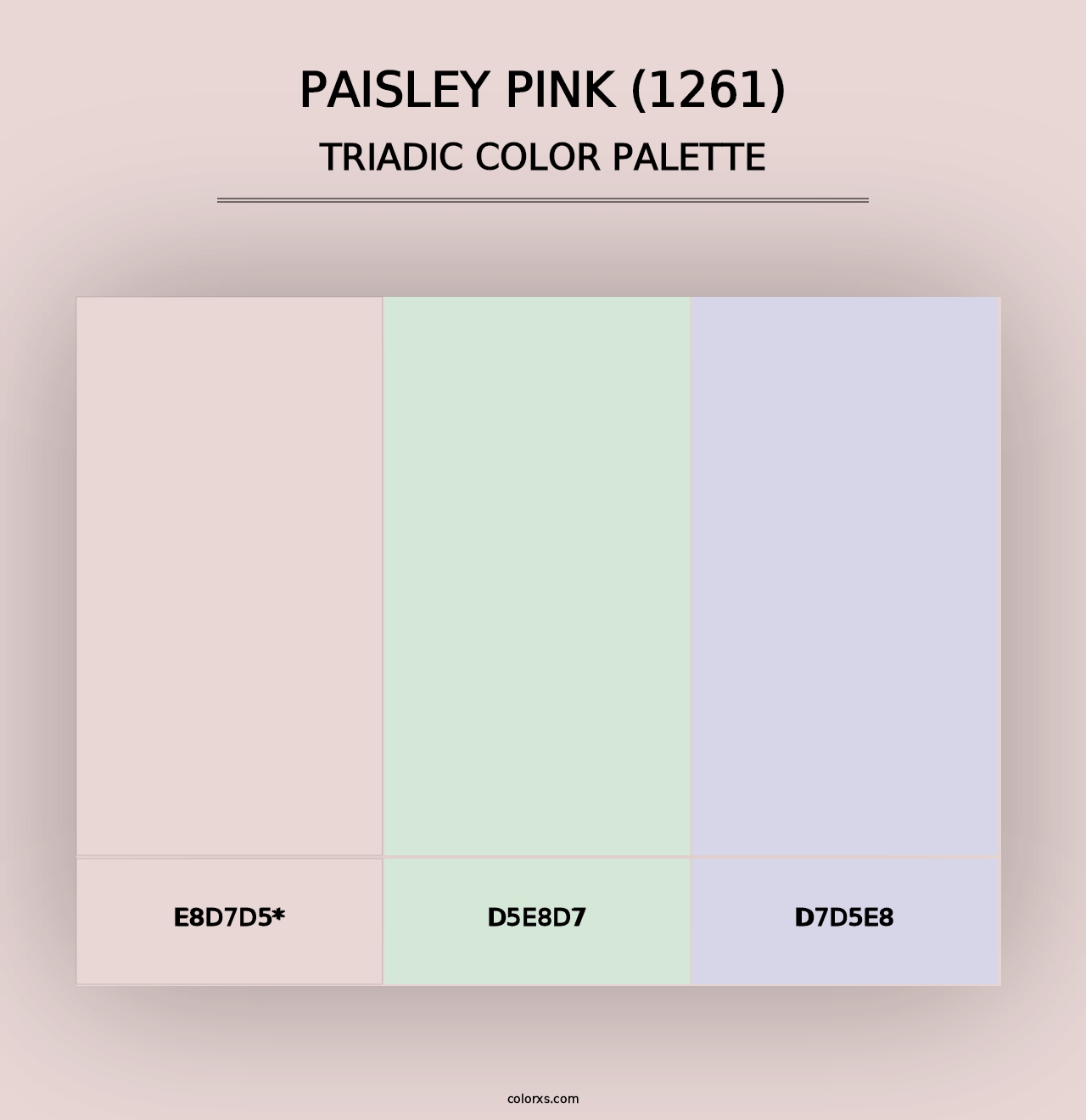 Paisley Pink (1261) - Triadic Color Palette