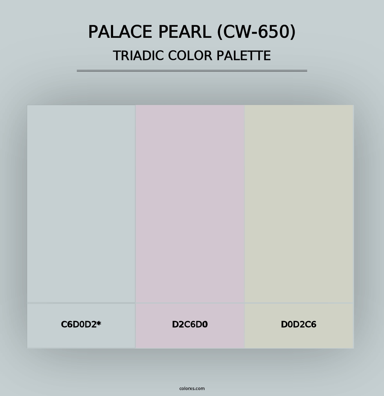 Palace Pearl (CW-650) - Triadic Color Palette