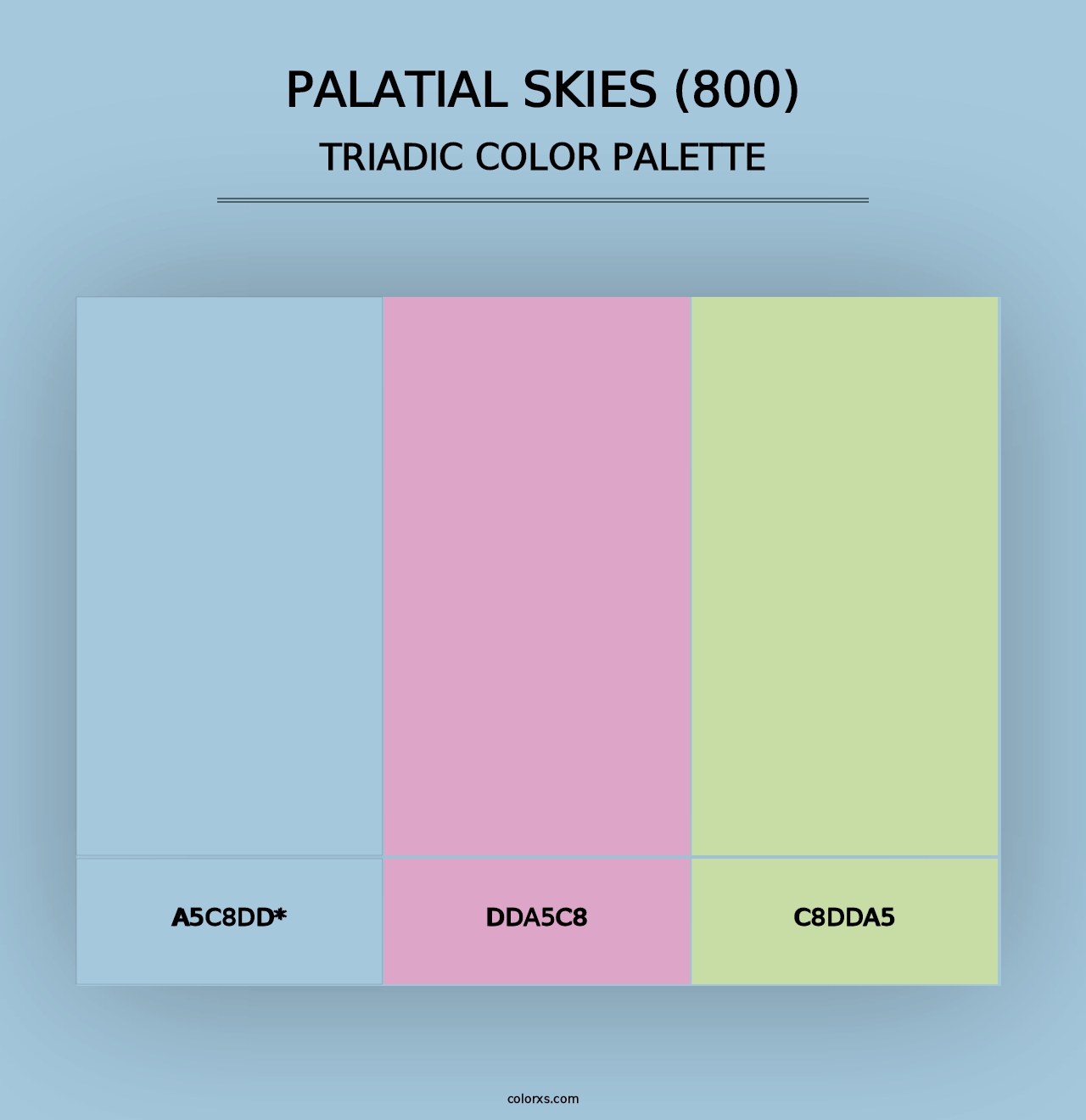 Palatial Skies (800) - Triadic Color Palette