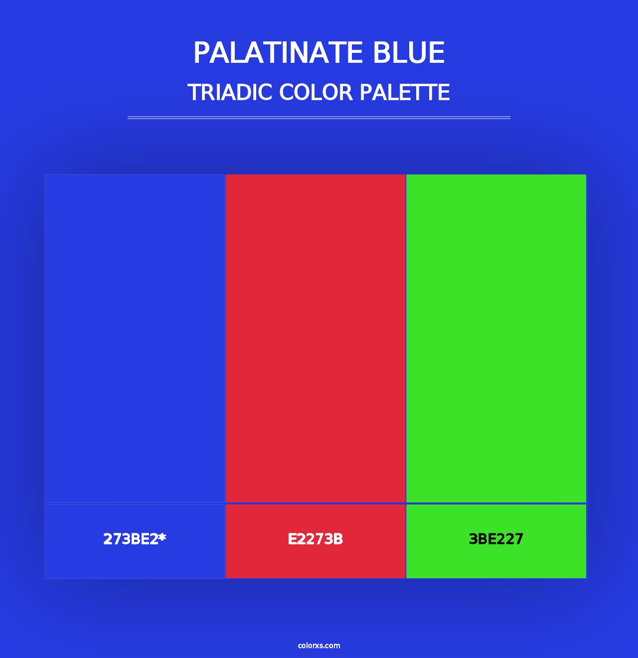 Palatinate Blue - Triadic Color Palette