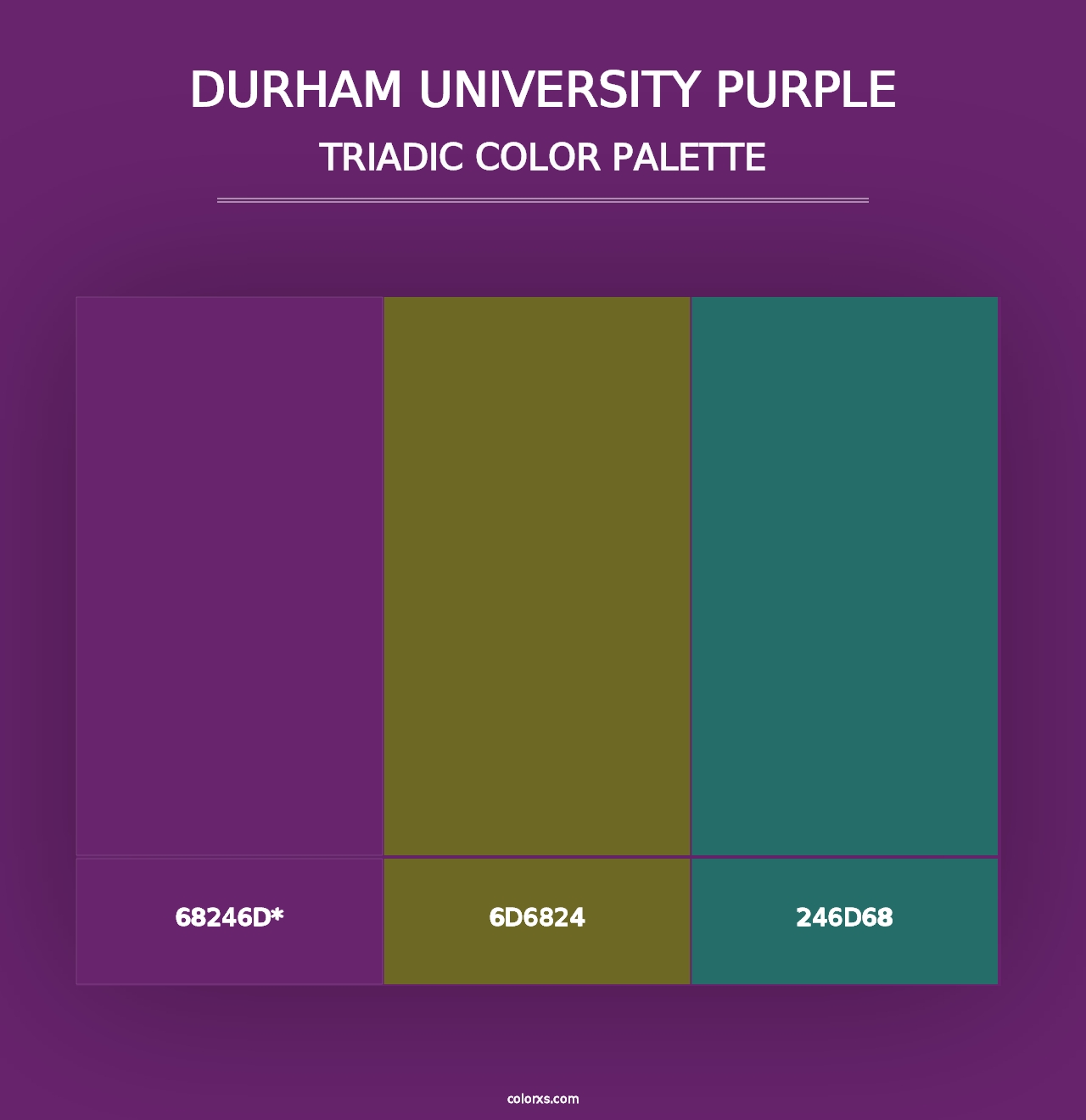 Durham University Purple - Triadic Color Palette