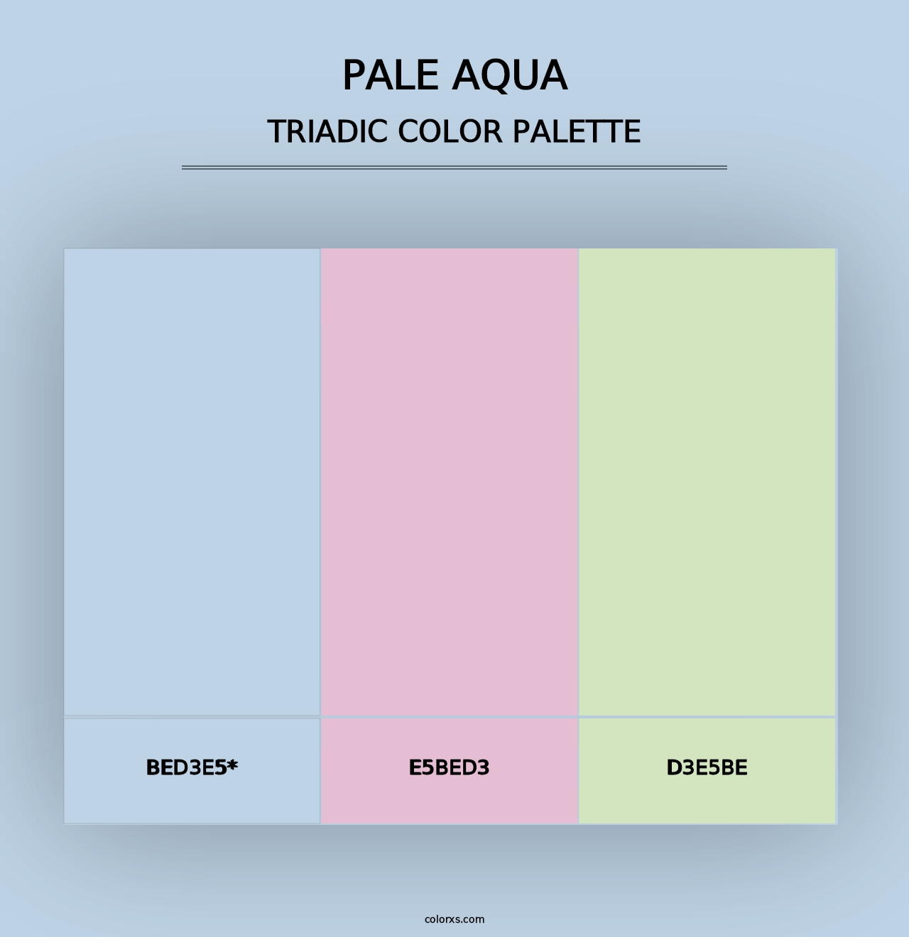 Pale Aqua - Triadic Color Palette