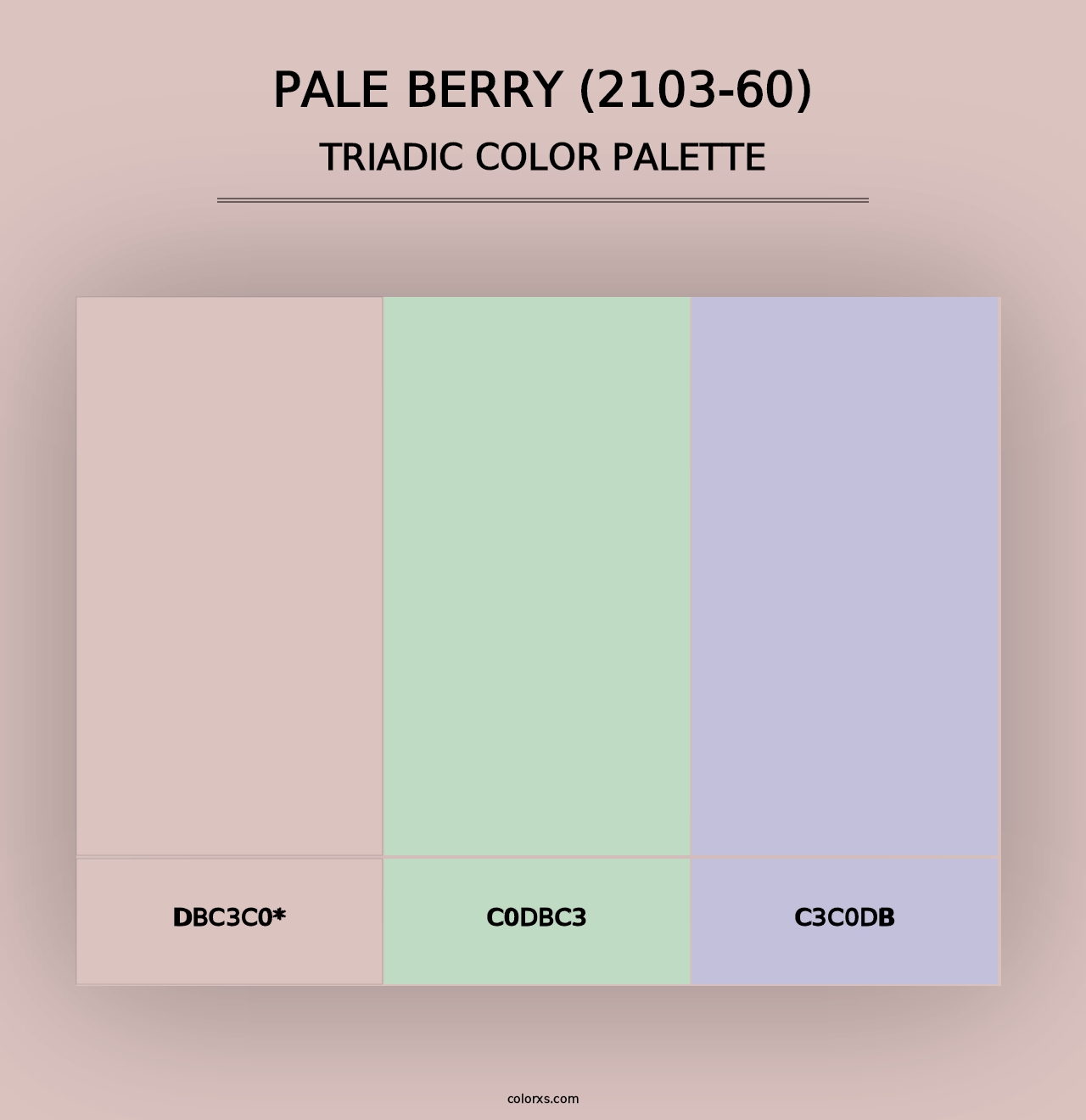 Pale Berry (2103-60) - Triadic Color Palette