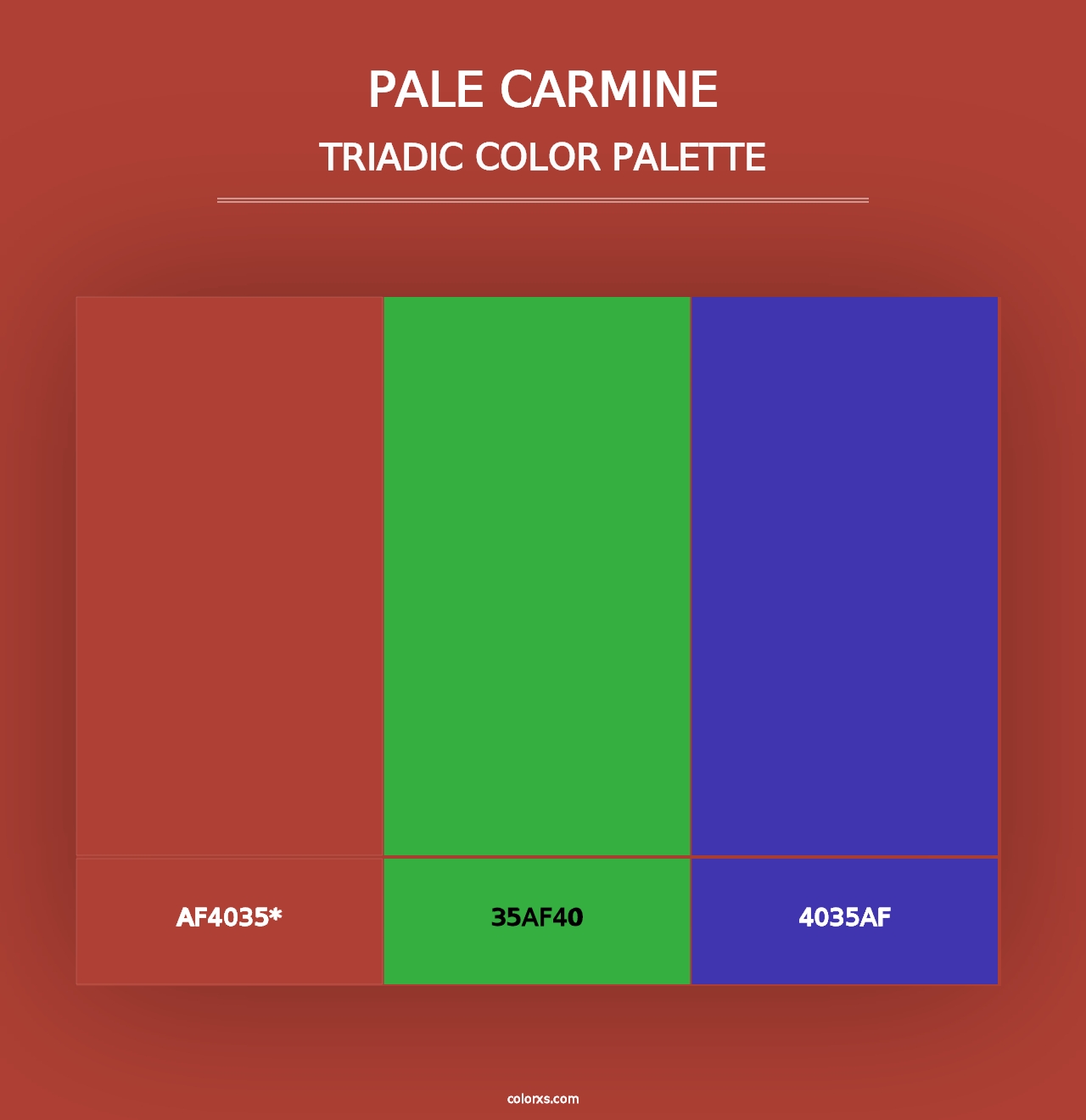 Pale carmine - Triadic Color Palette