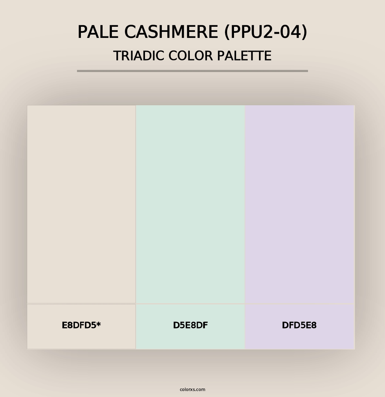 Pale Cashmere (PPU2-04) - Triadic Color Palette