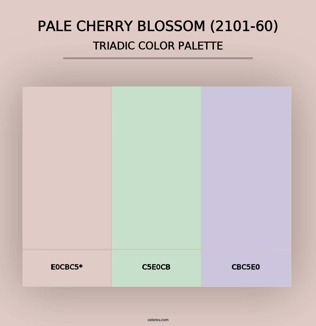 Pale Cherry Blossom (2101-60) - Triadic Color Palette