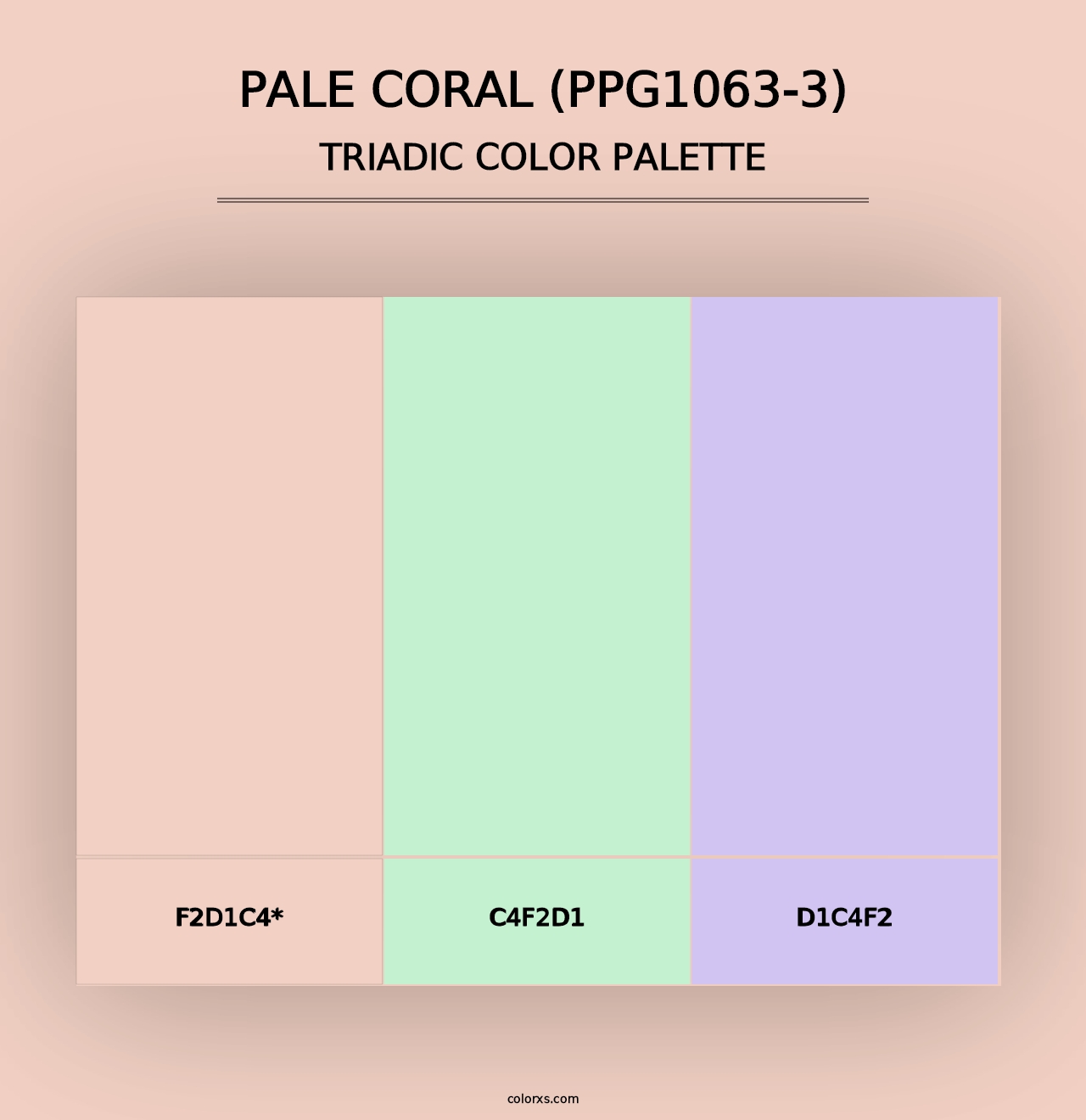 Pale Coral (PPG1063-3) - Triadic Color Palette